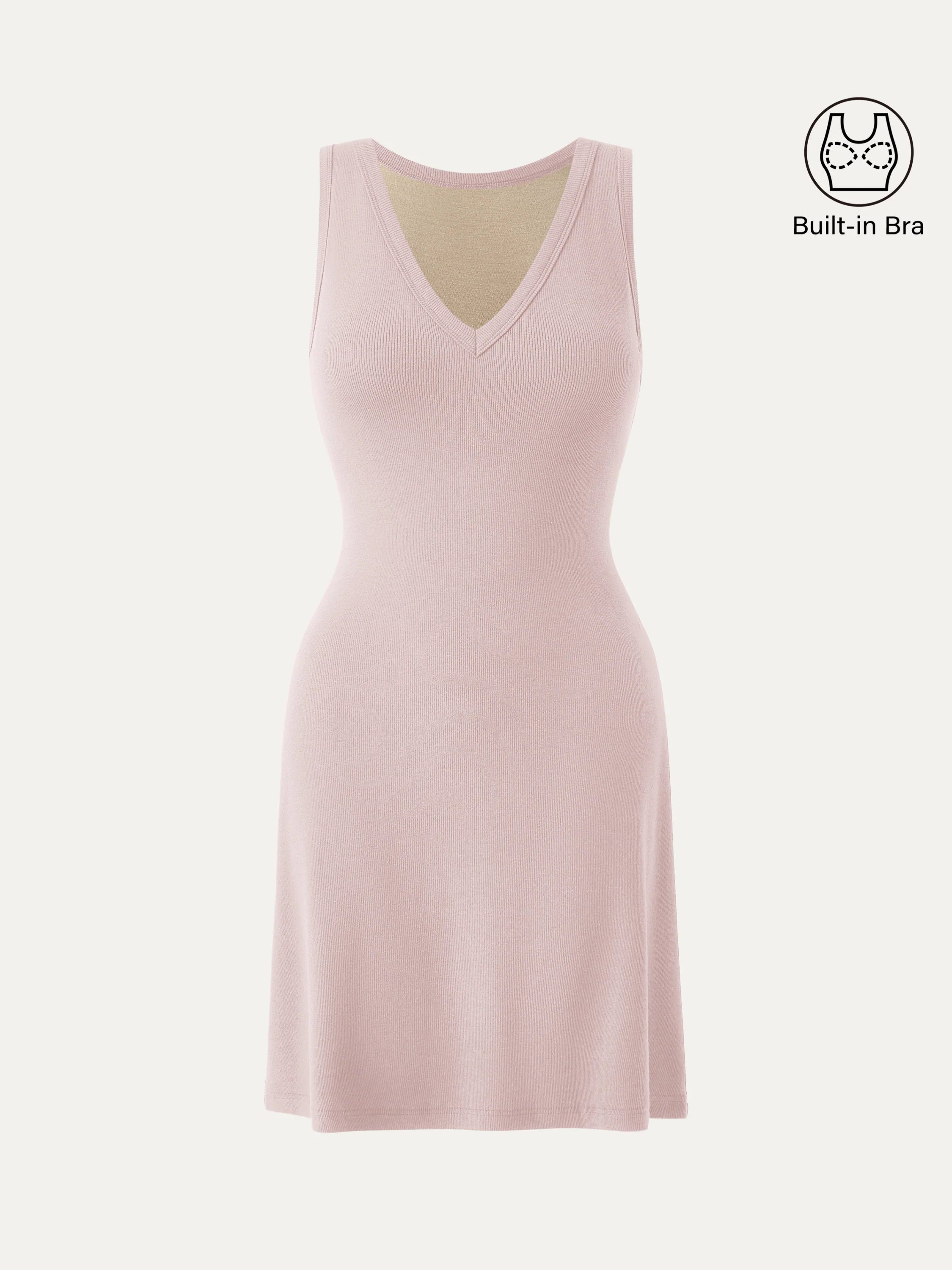 Flattering V-neck A-line Airy Tank Dress