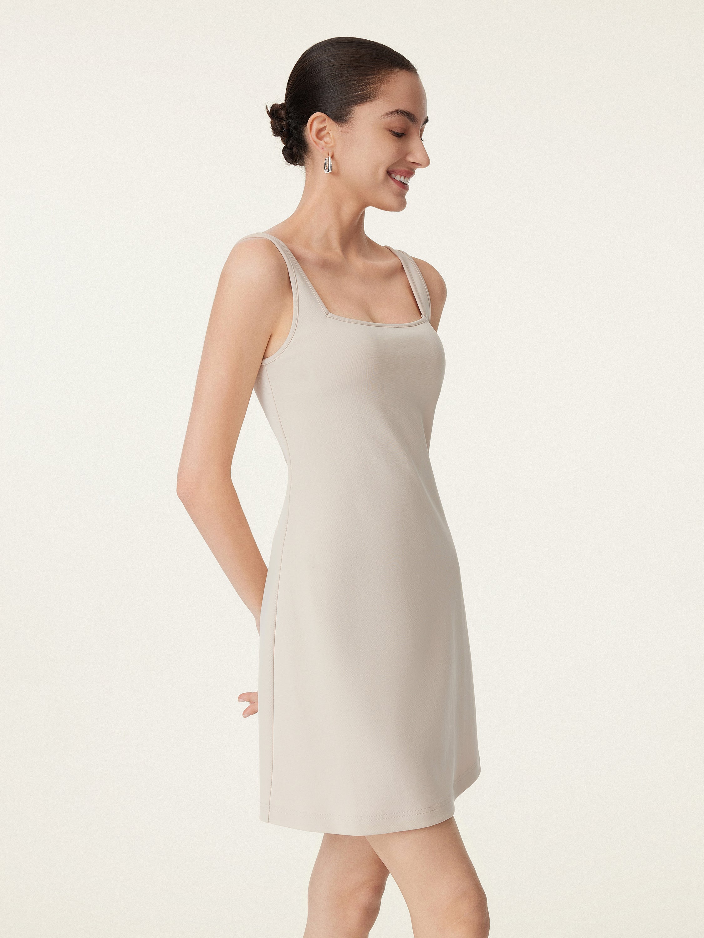 Everyday Square Neck New Airy Brami Dress