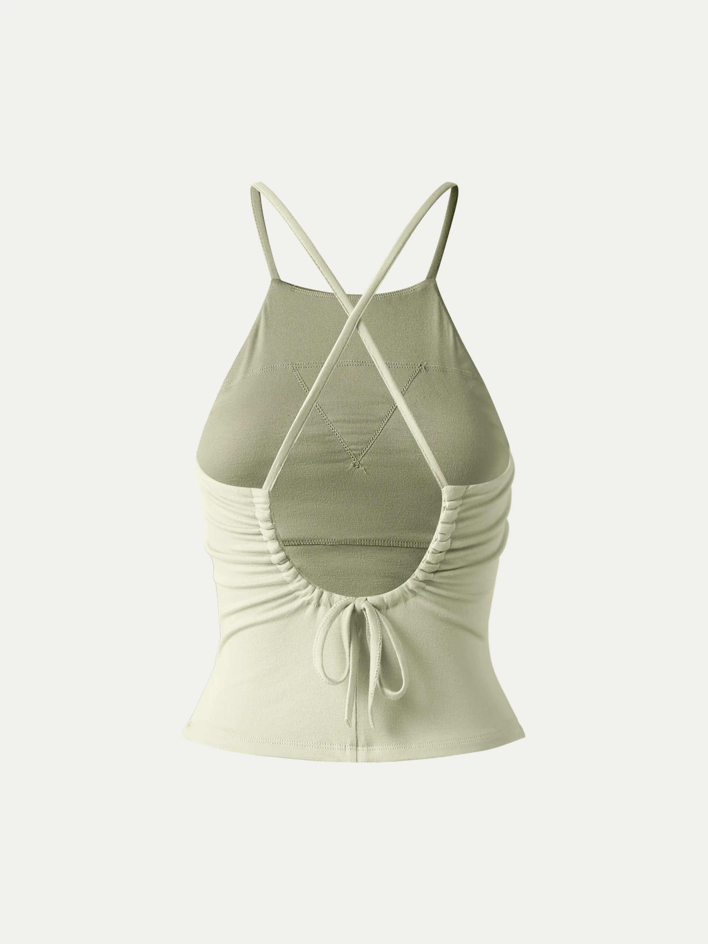 Tie Back Bandless Crop Top Bra