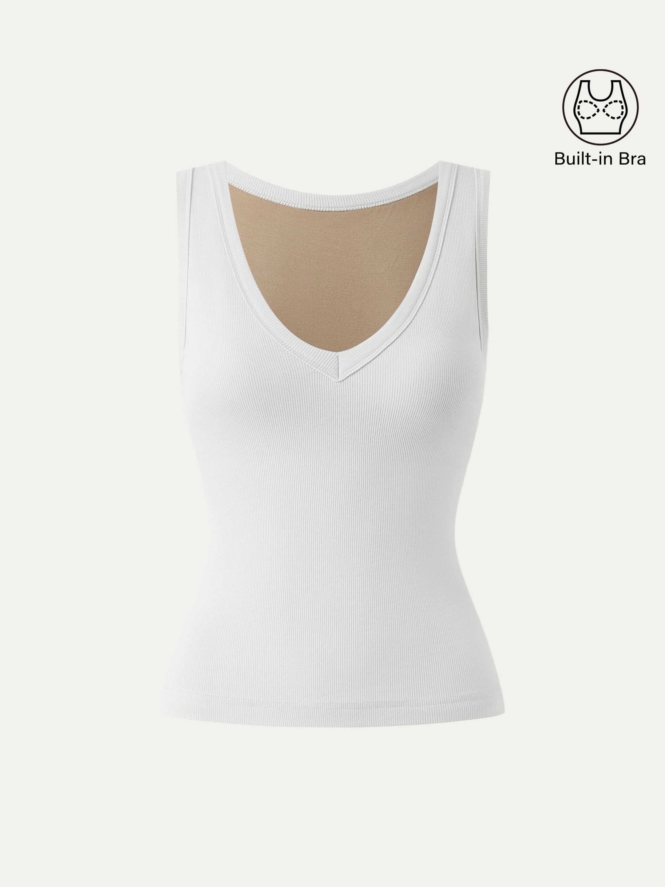 Stretchy V-neck Cotton Airy Tank Top