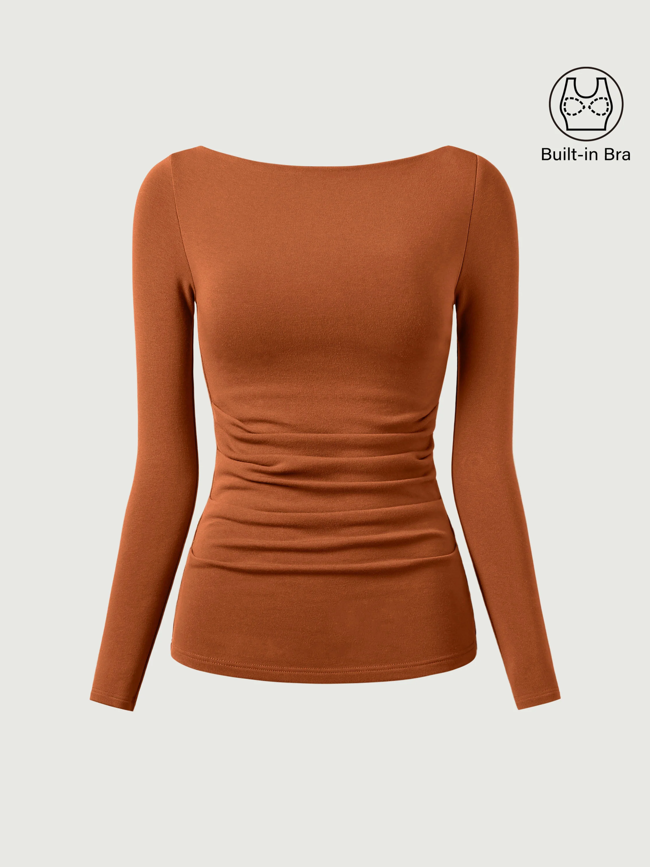 Boatneck Tucked Bra Top