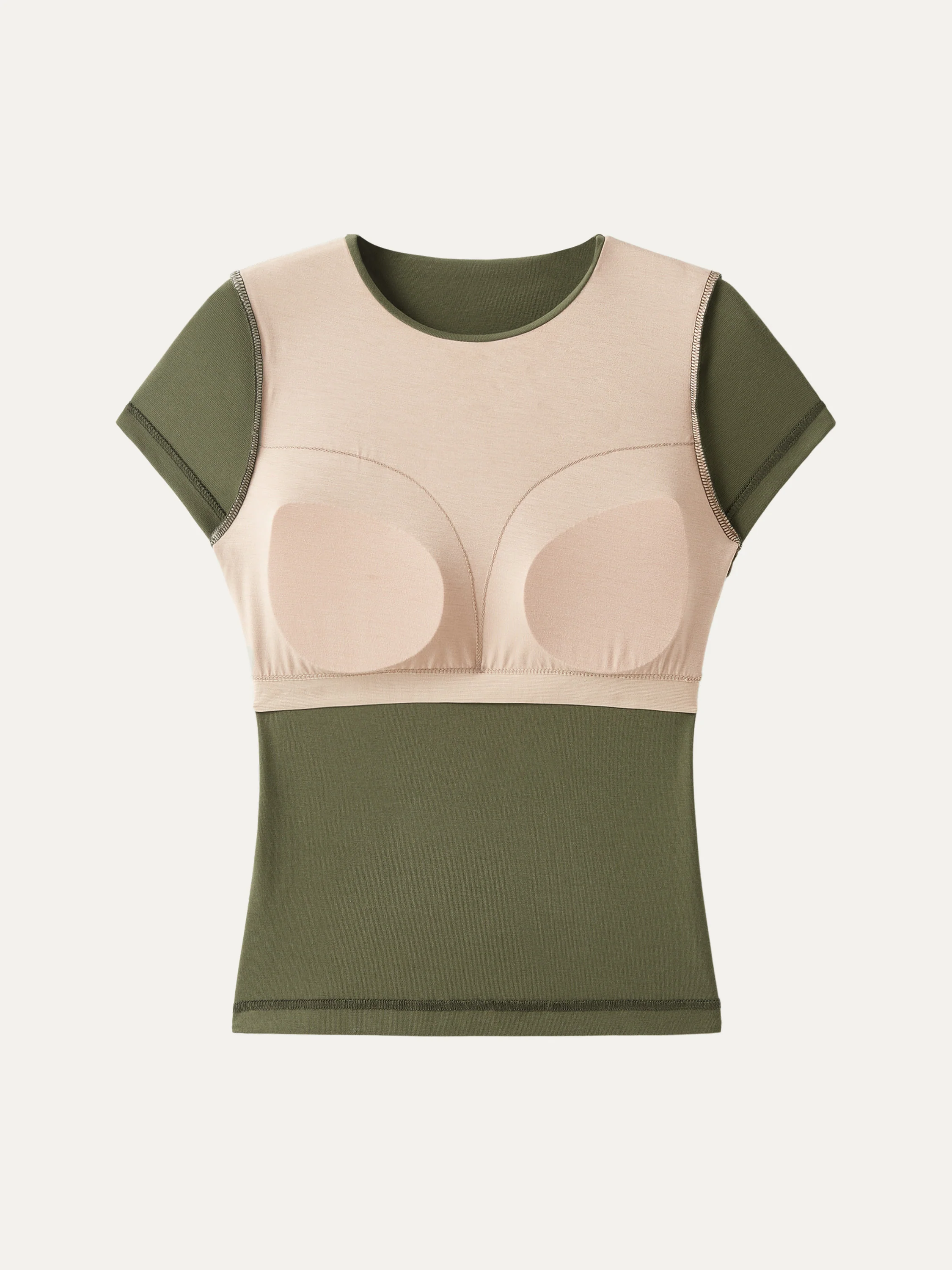 Crewneck Slimming Short Sleeve Breathable Brami