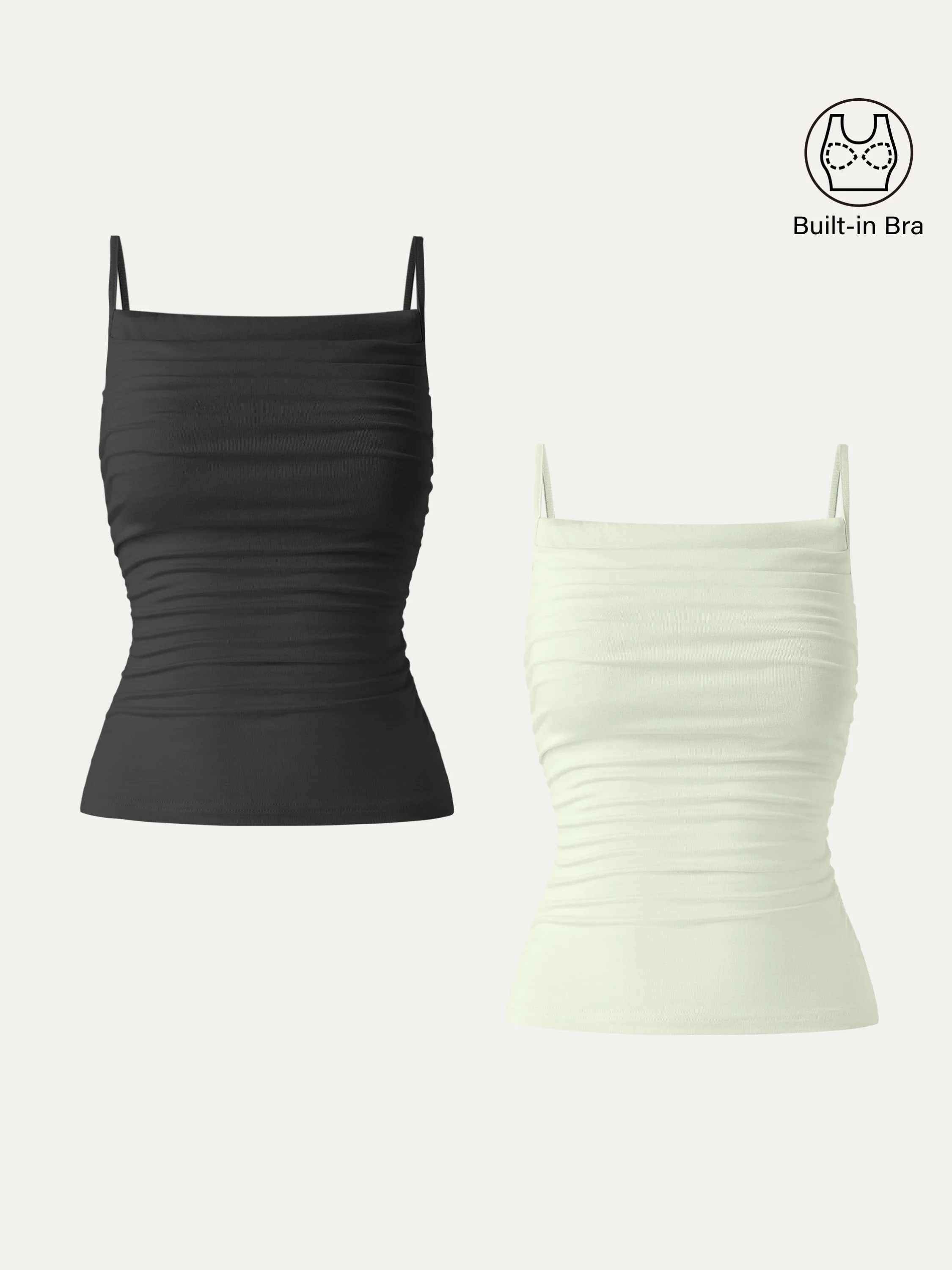 Adjustable Spaghetti Straps Side Ruched Breathable Bra