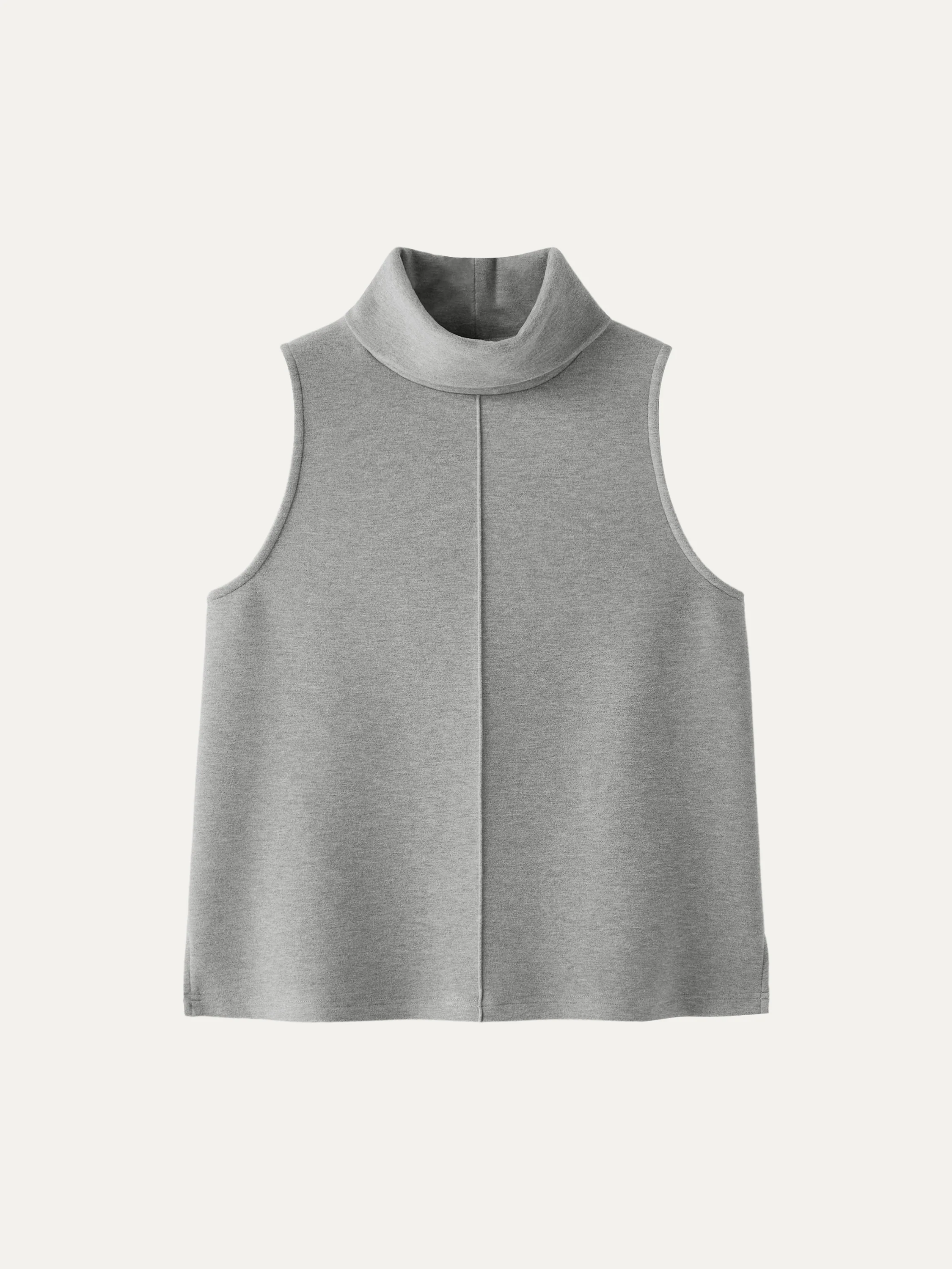 Turtleneck Split-Hem Top