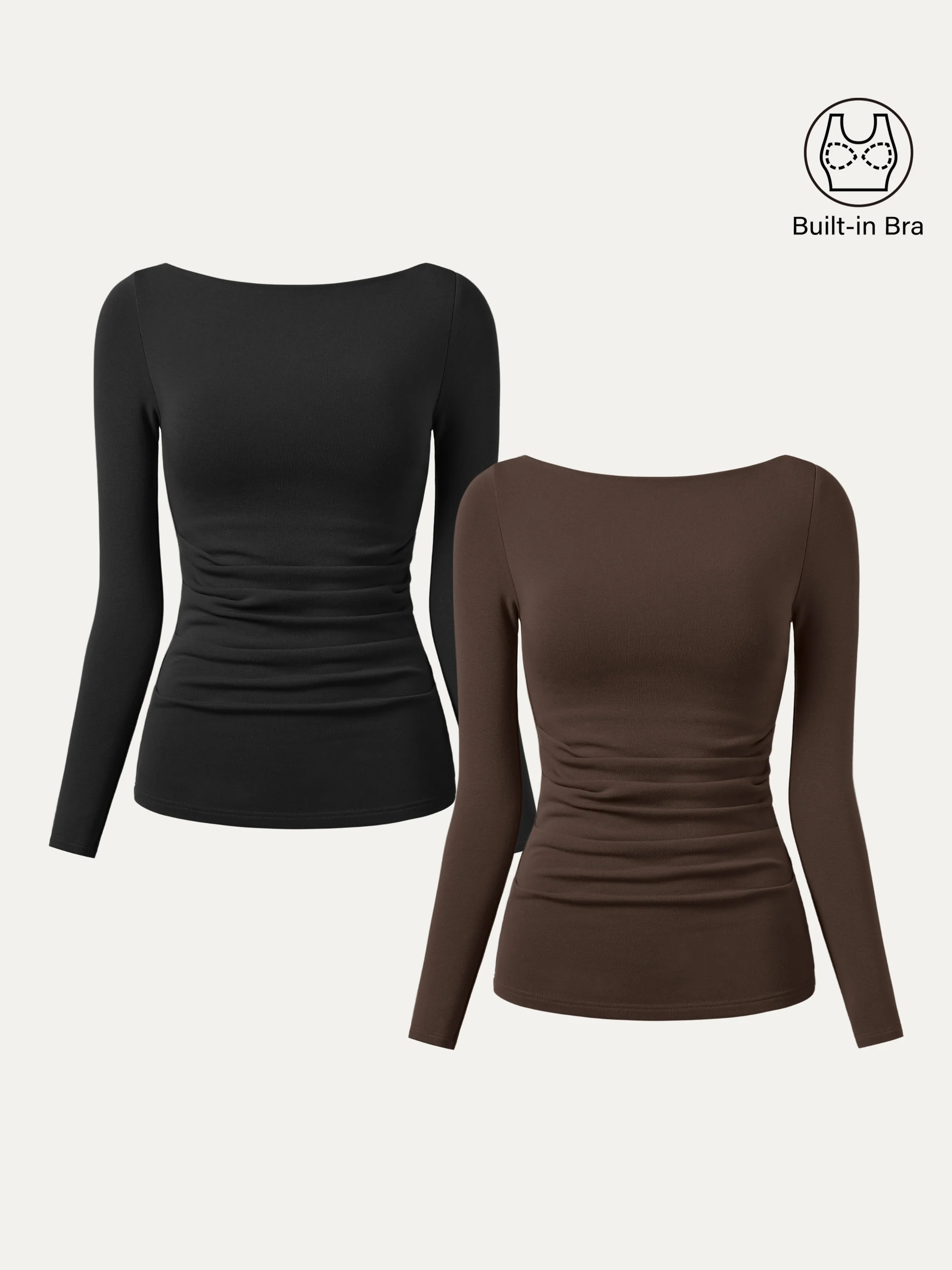 Boatneck Tucked Bra Top