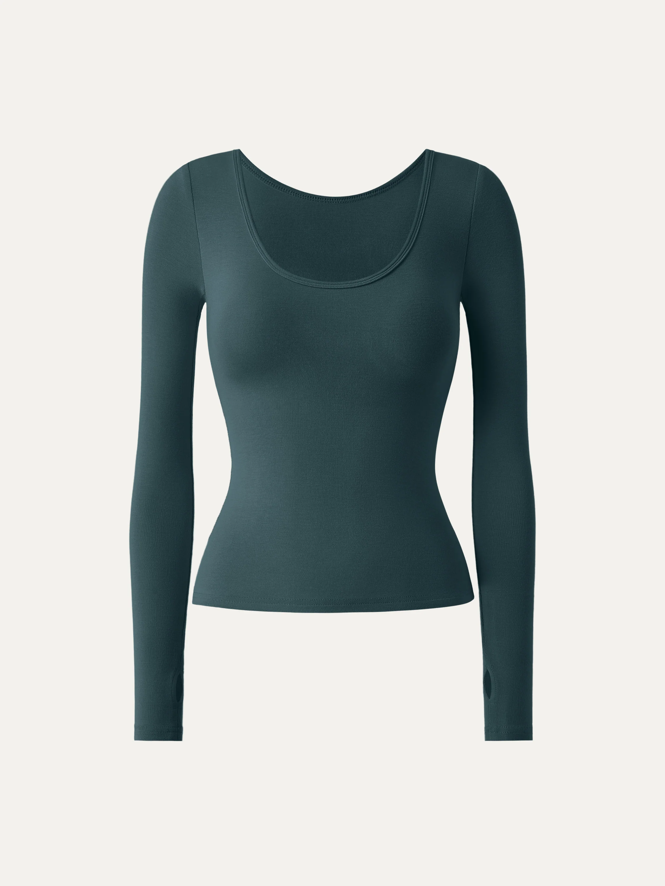 Lyocell Cashmere Multi-Wear Long Sleeve Top with Thumbholes