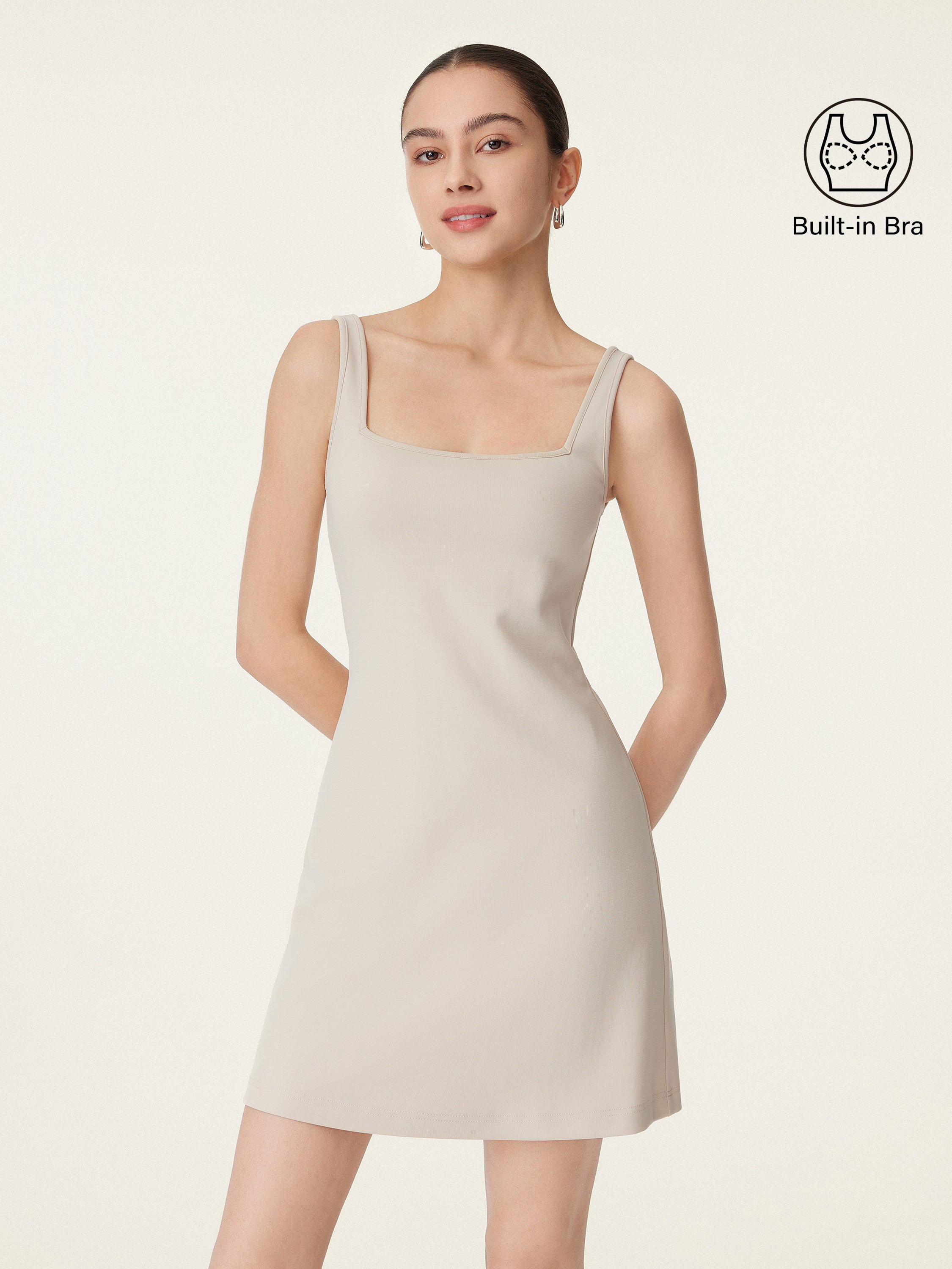 Everyday Square Neck New Airy Brami Dress