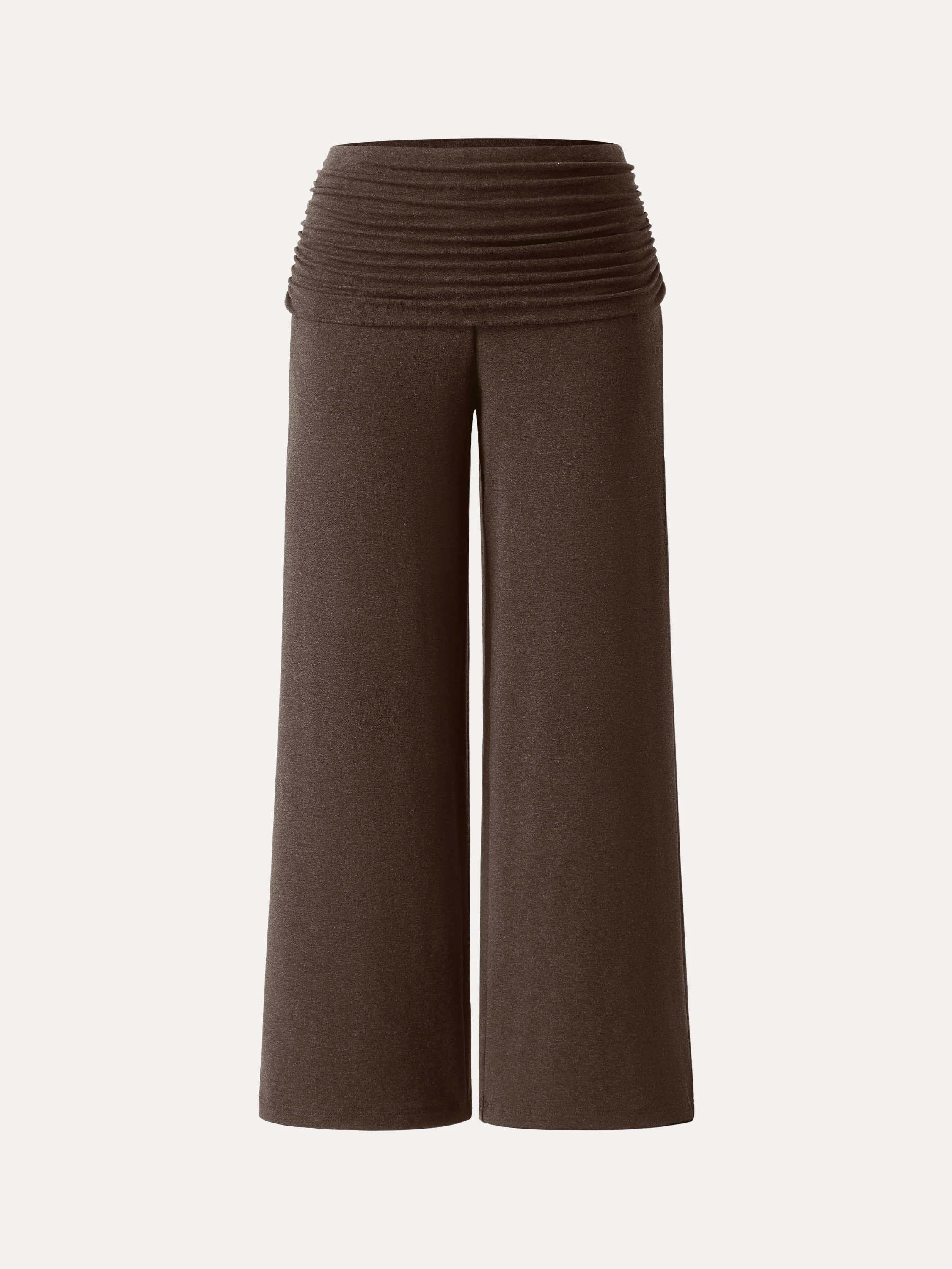Non-itchy Wool Blend Drapey Wide-leg Pull-on Pants with Pockets