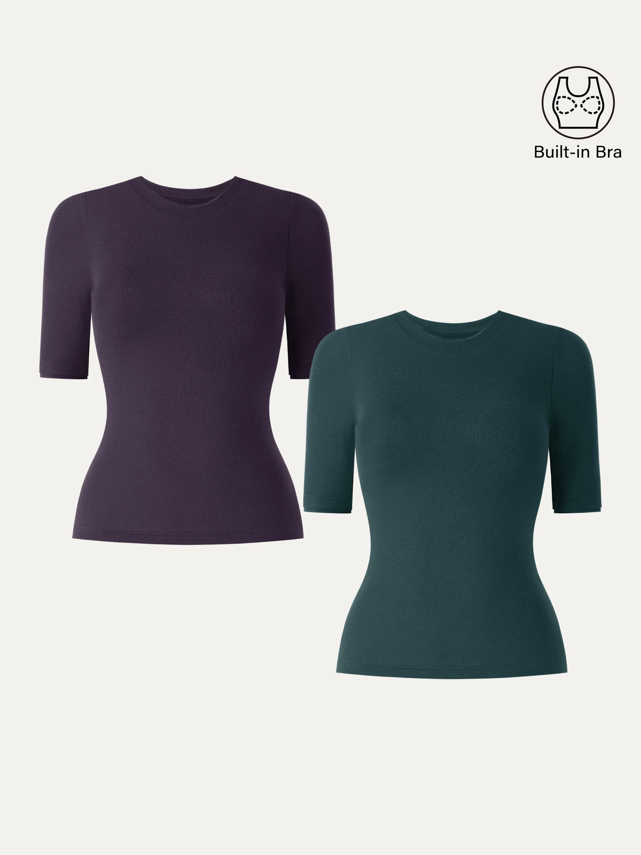 Lyocell Cashmere Crewneck Layered Cuff Brami