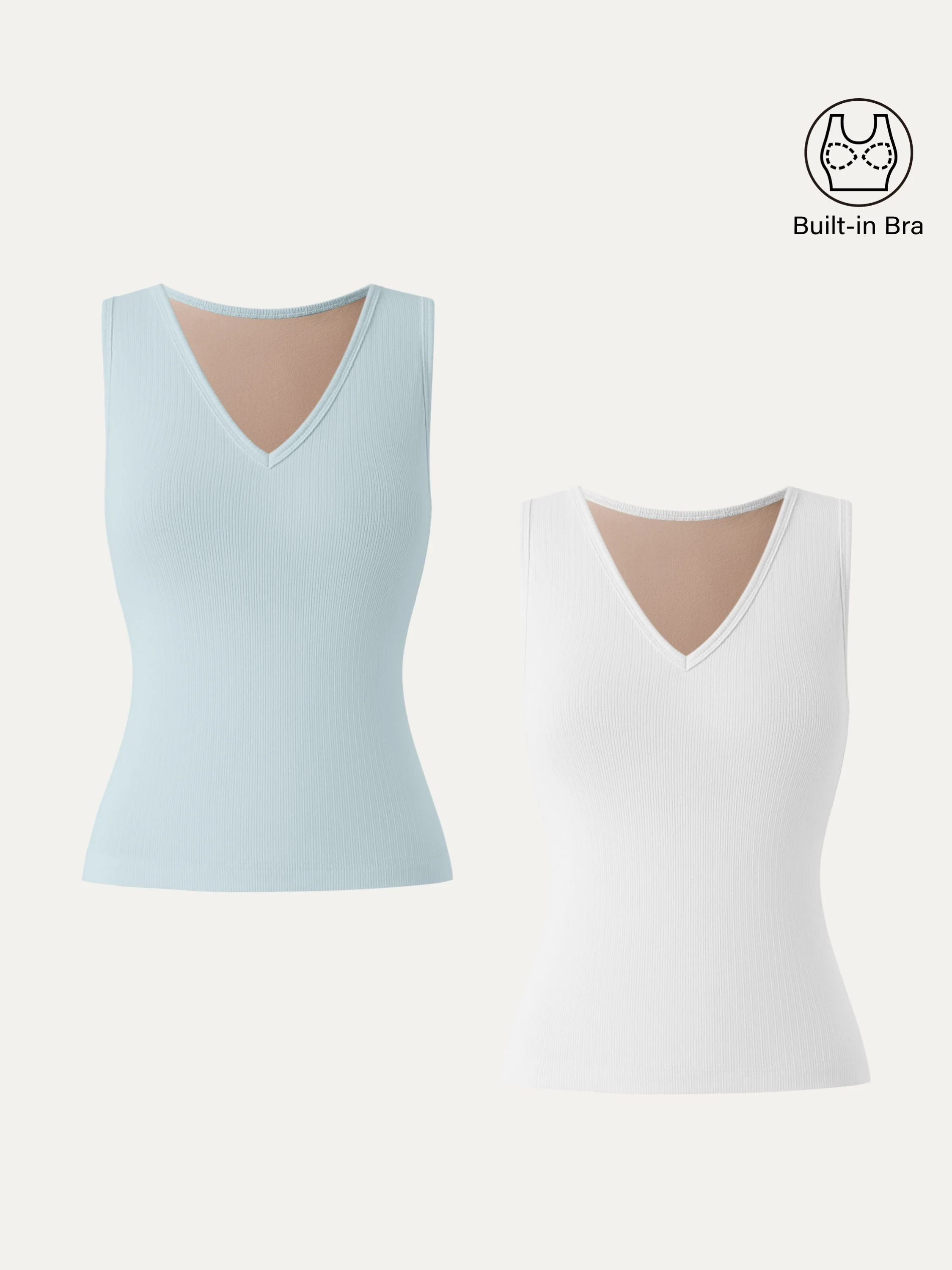 V-neck Sleeveless Brami Tank