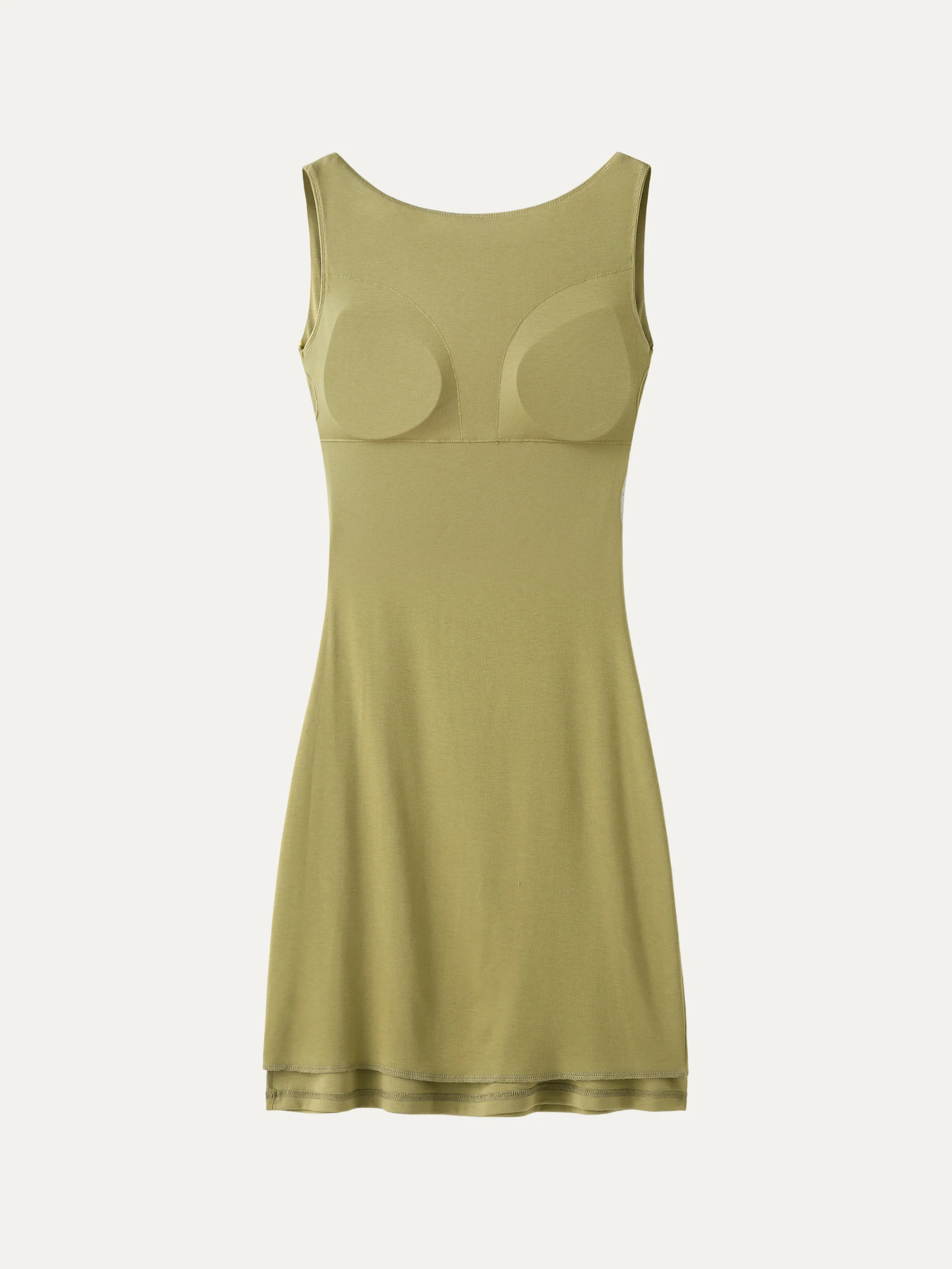 Cooling Open-Back Bandless Mini Dress with Bra Feature