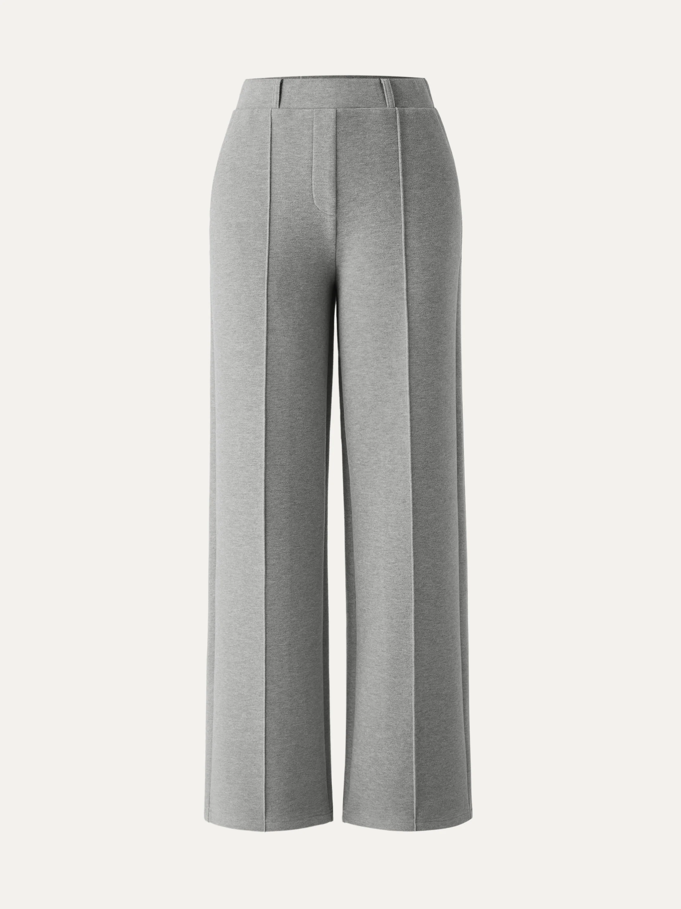 High-Waisted Straight-Leg Pull-On Trousers