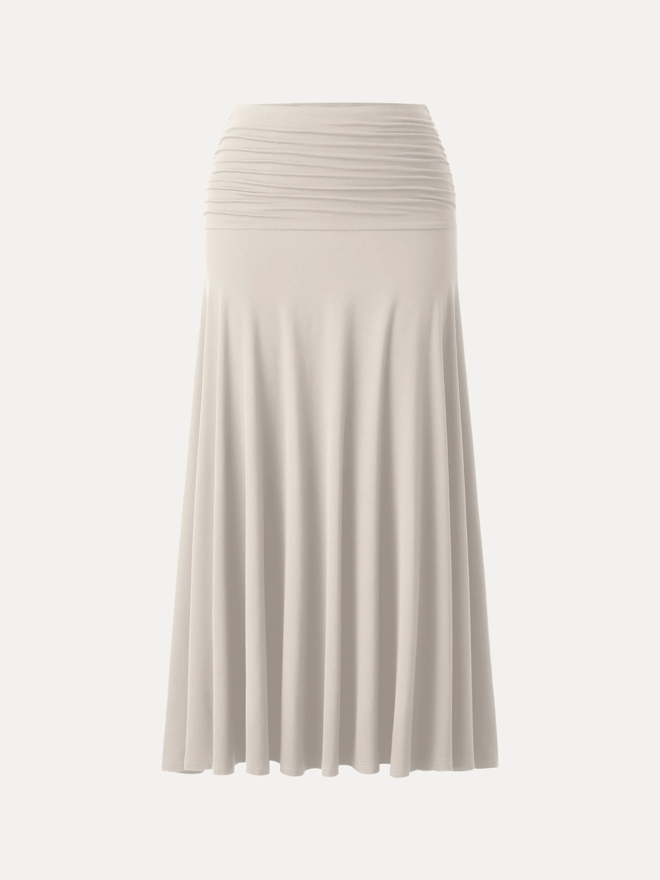 Super Soft Mid Rise A-line Ruched Maxi Skirt