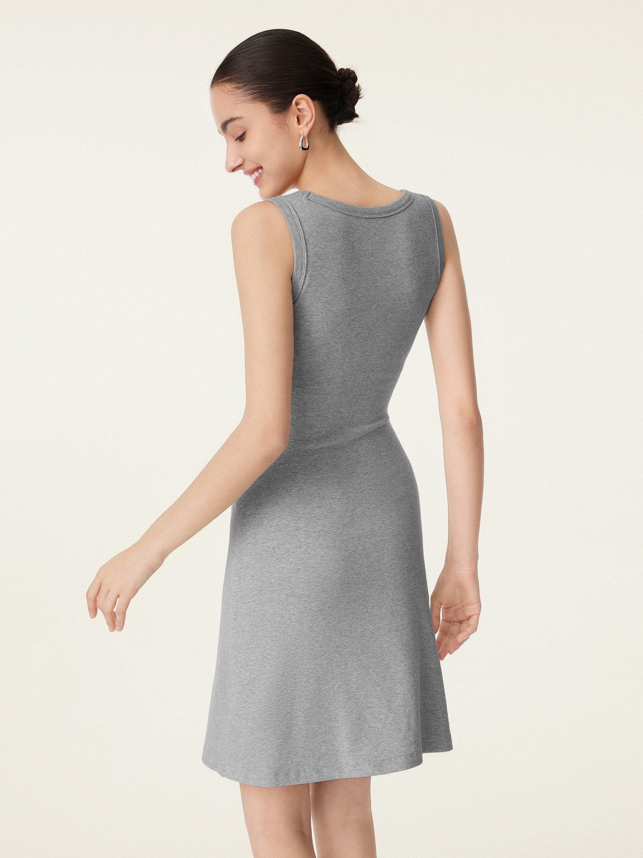 Flattering V-neck A-line Airy Tank Dress