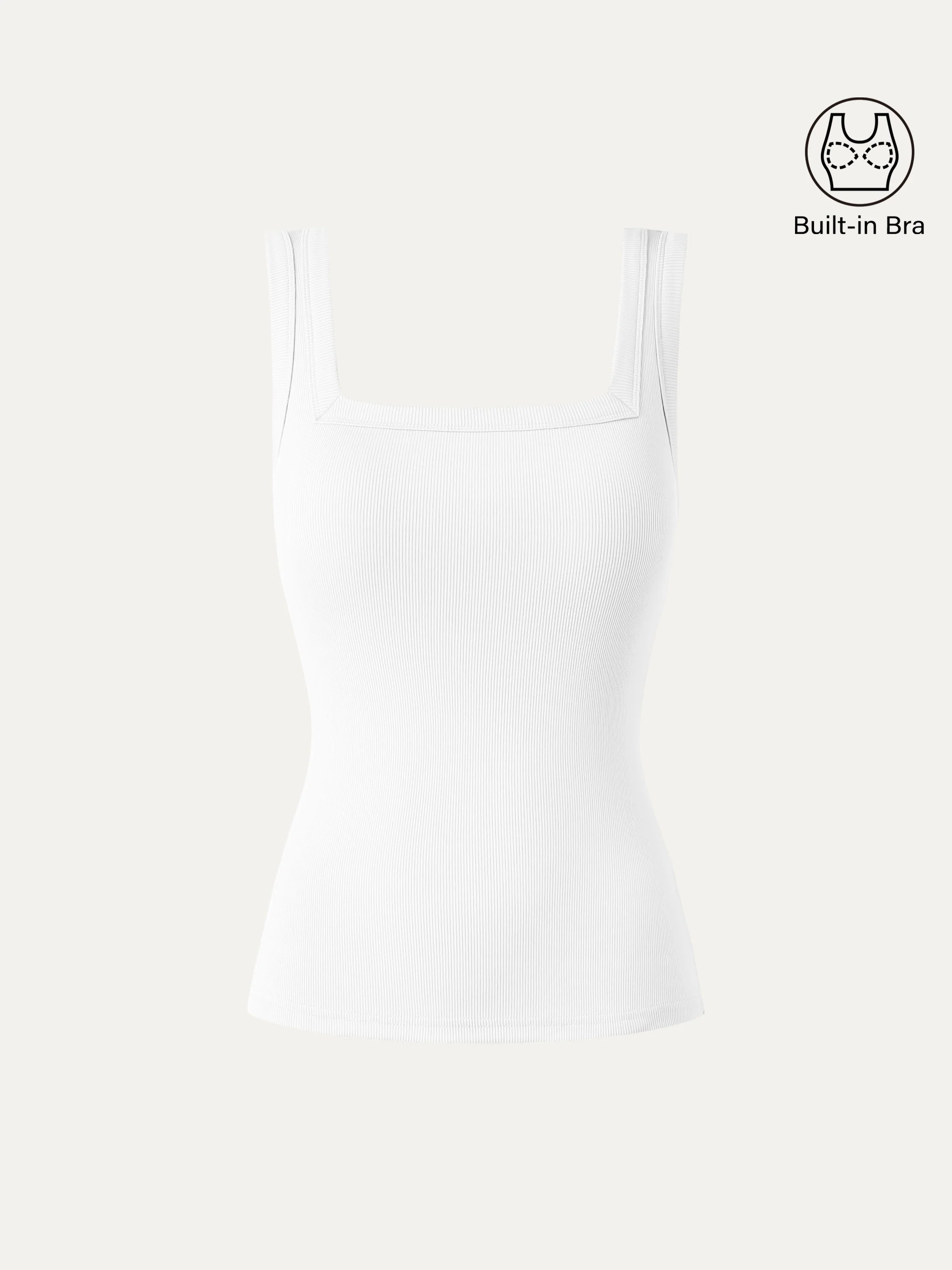 Slinky Square Open-Back Brami Tank Top