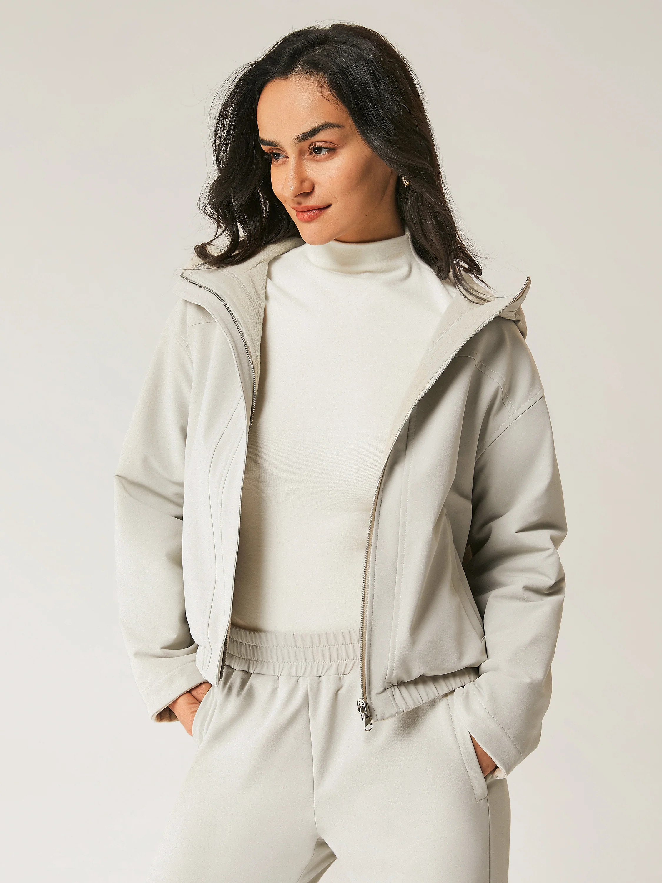 2-Piece Set Waterproof Reversible Jacket and Elastic Waist Pants