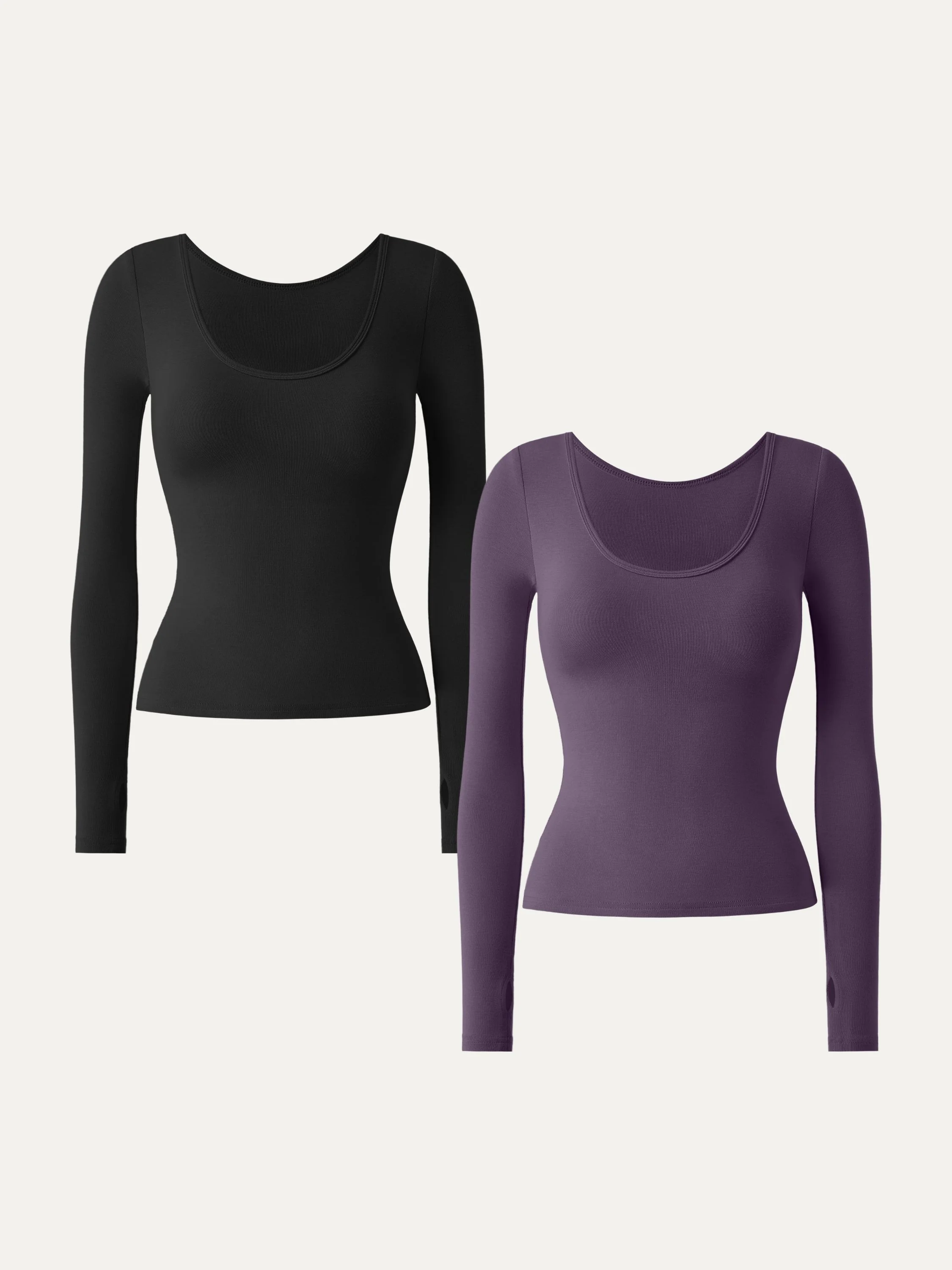 Lyocell Cashmere Multi-Wear Long Sleeve Top with Thumbholes