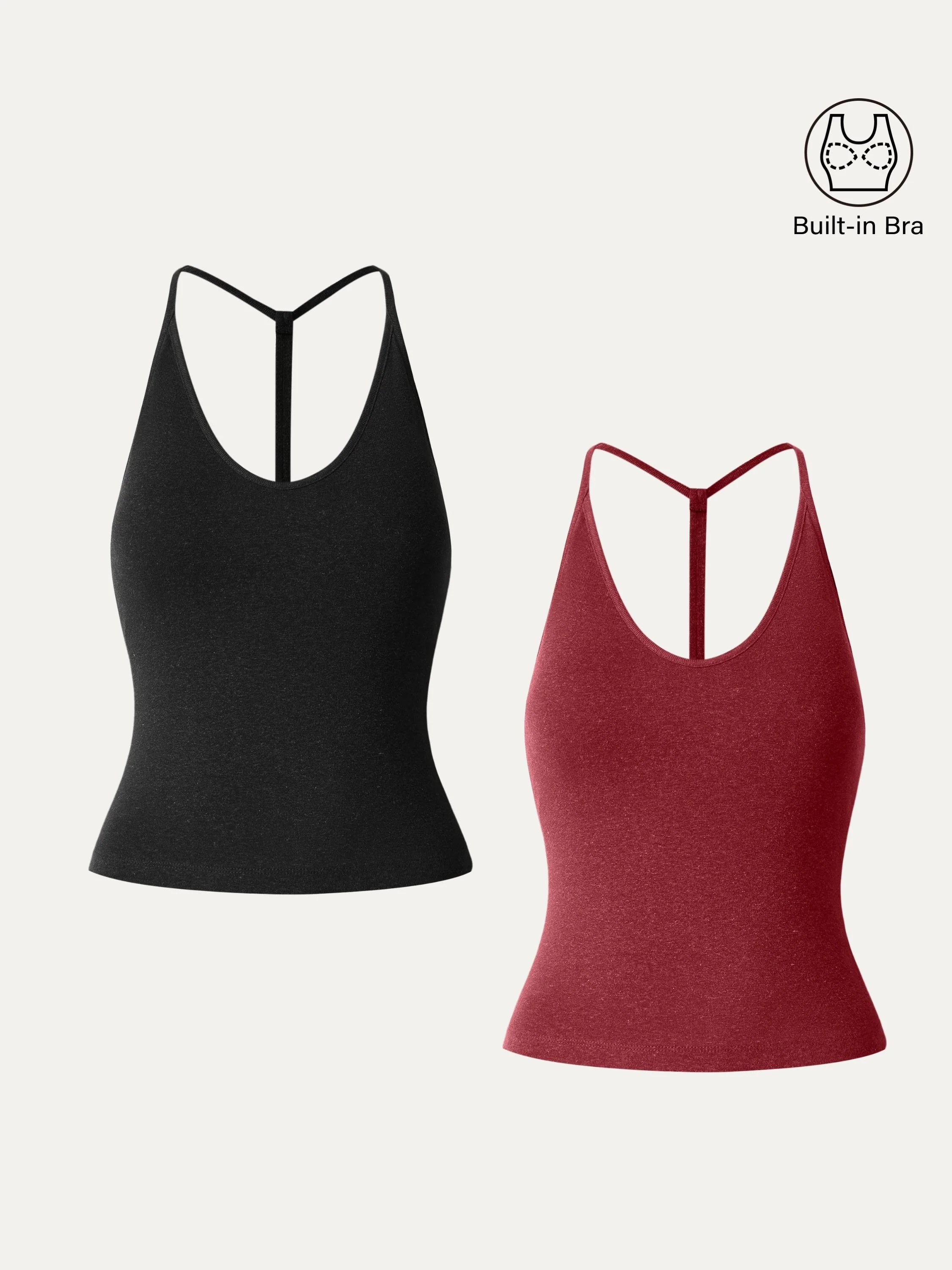 Soft Linen Luxe V-neck T-back Airy Brami Tank