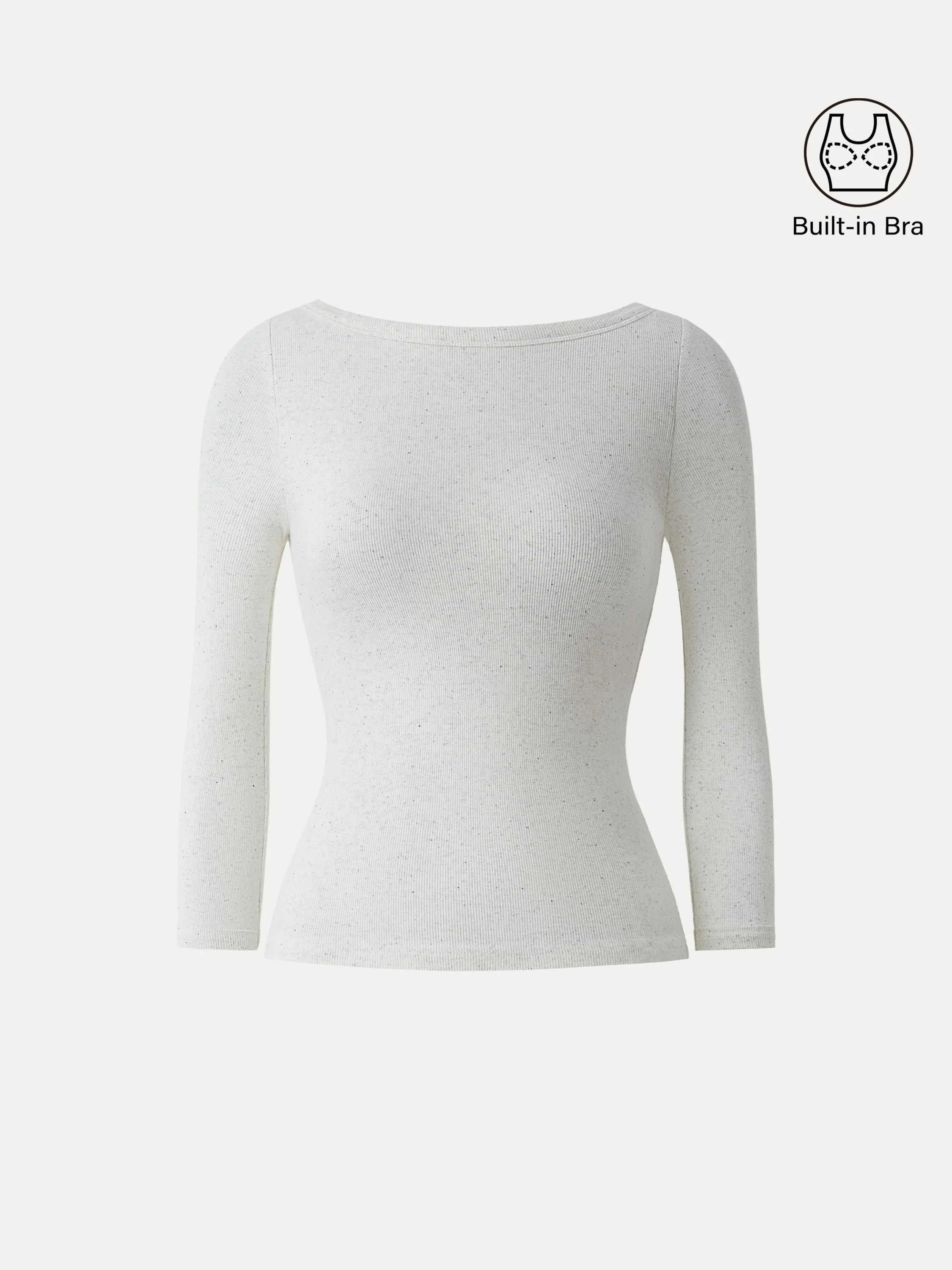 Boatneck 3/4 Sleeve Brami Top