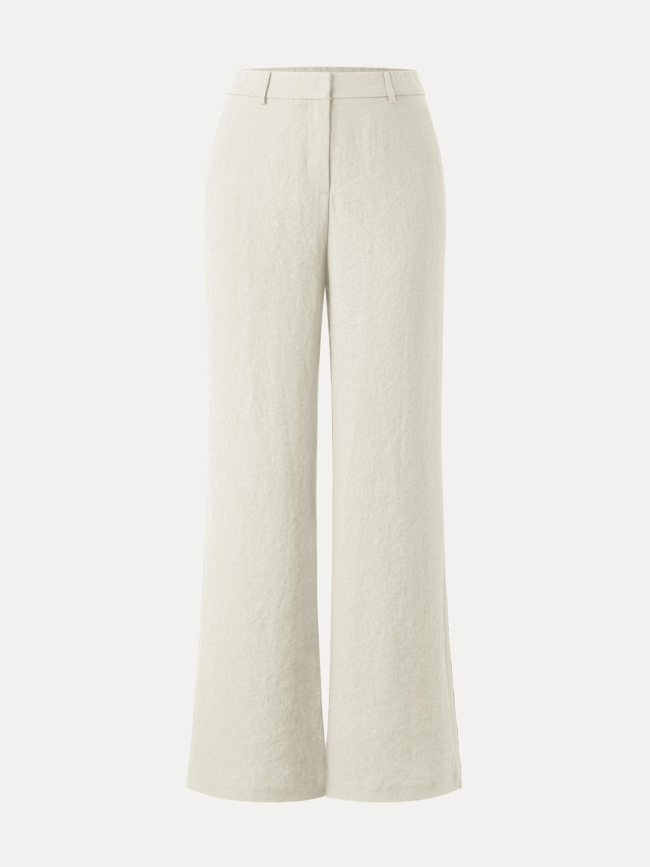 Linen Mid Rise Flared Pant with Pockets