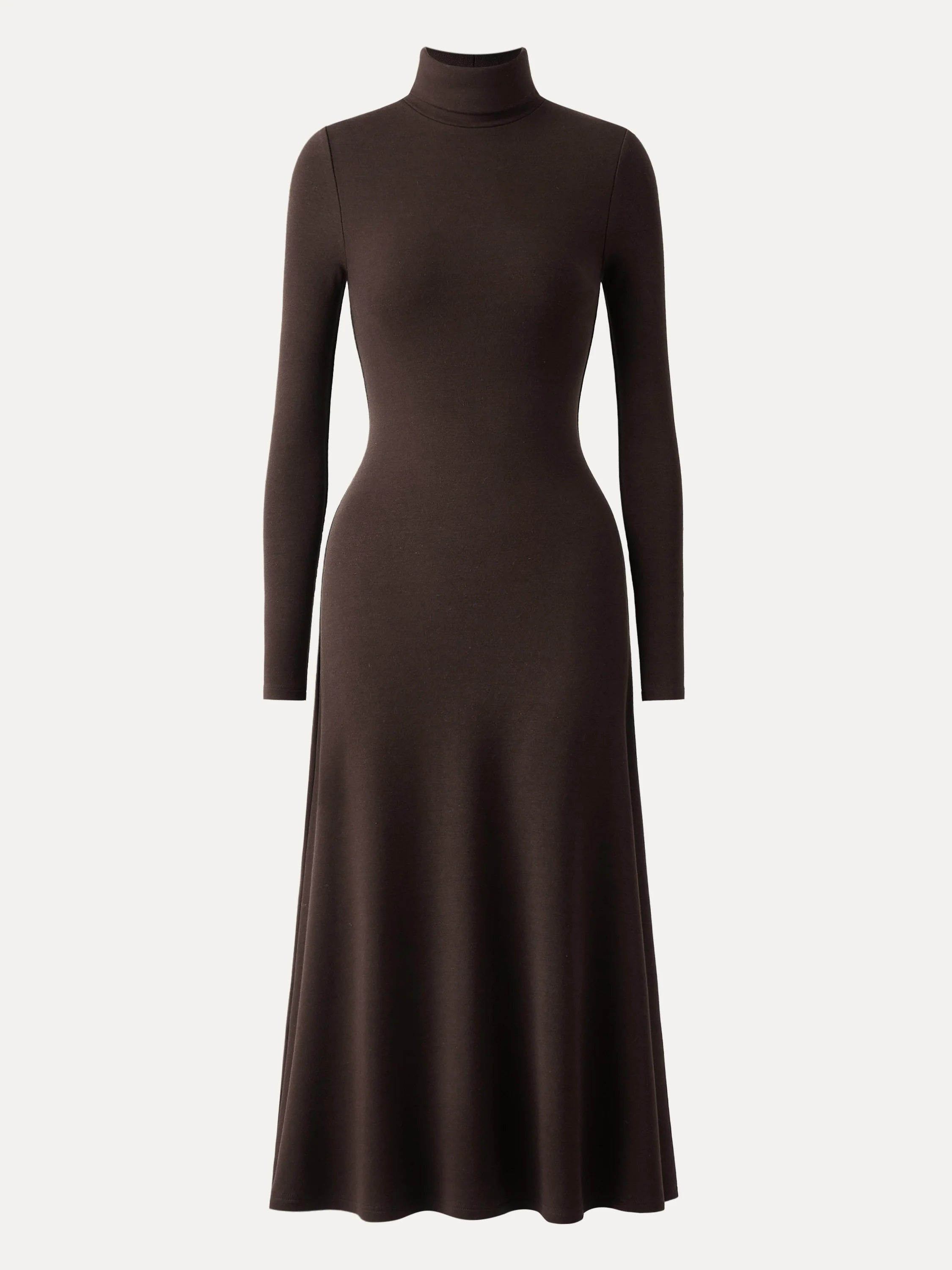 Heated Turtleneck Midi Dress
