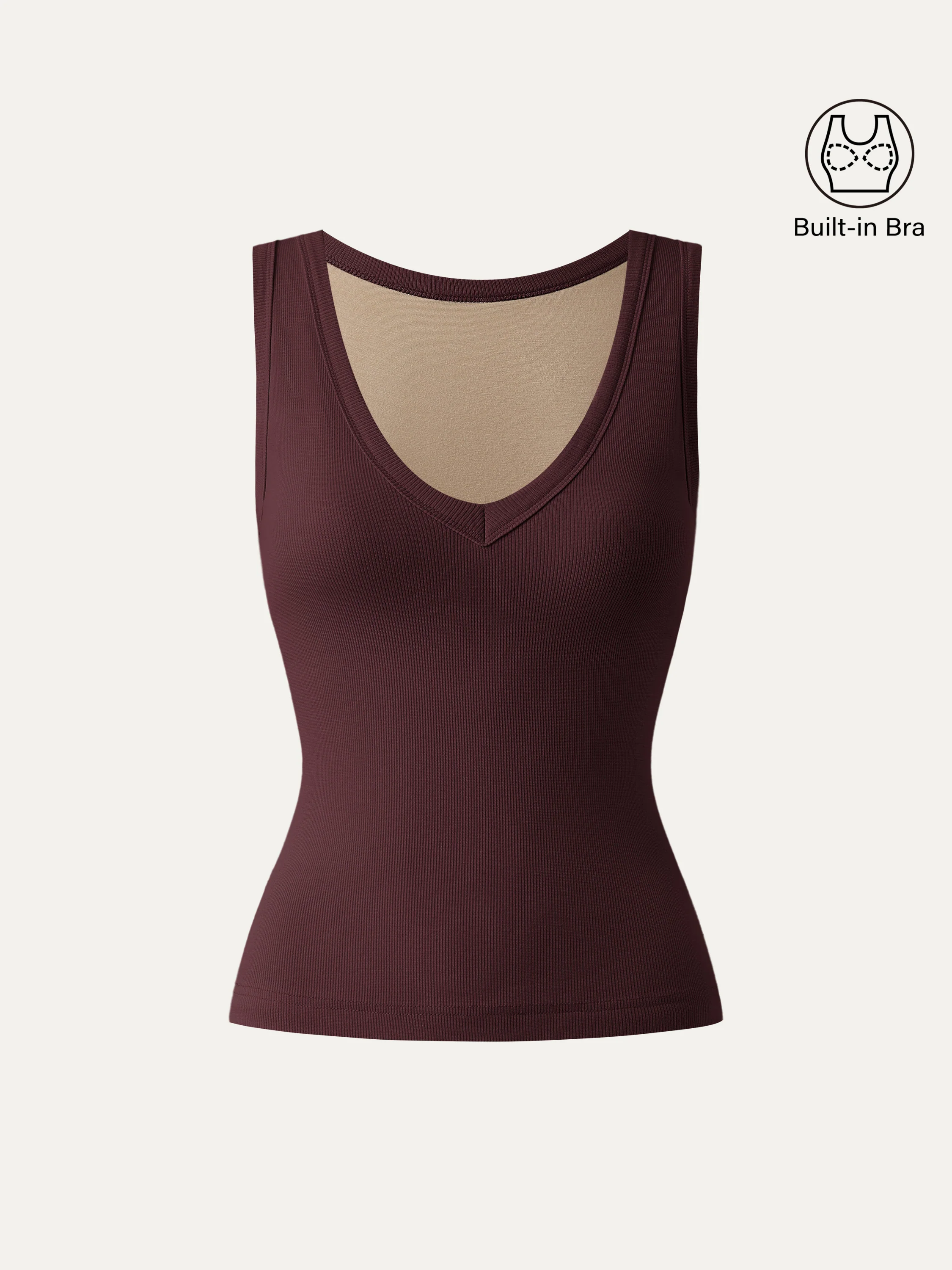 Stretchy V-neck Cotton Airy Tank Top