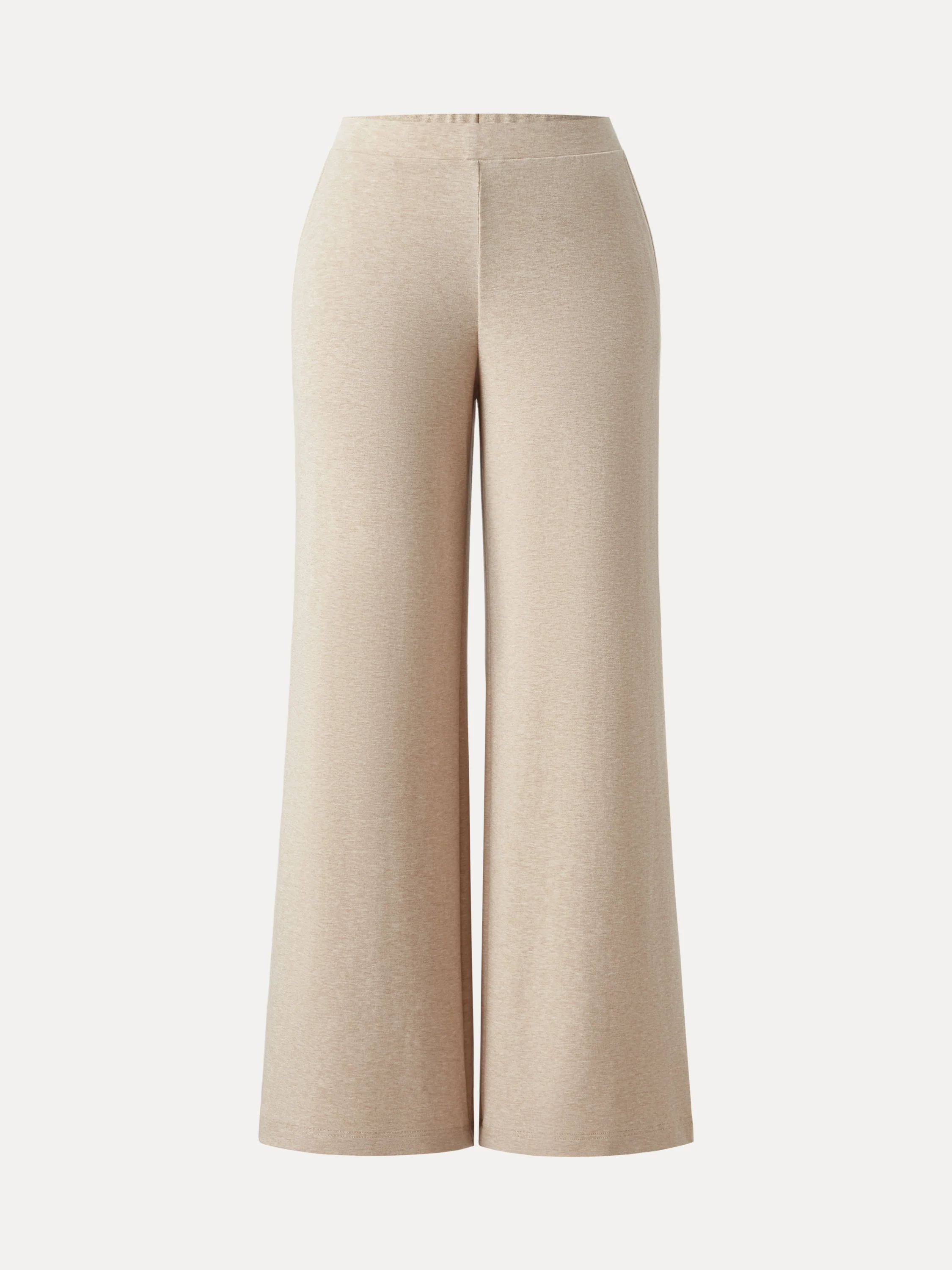 Lyocell Wool Mid Rise Wide Leg Pull-on Pants with Pockets