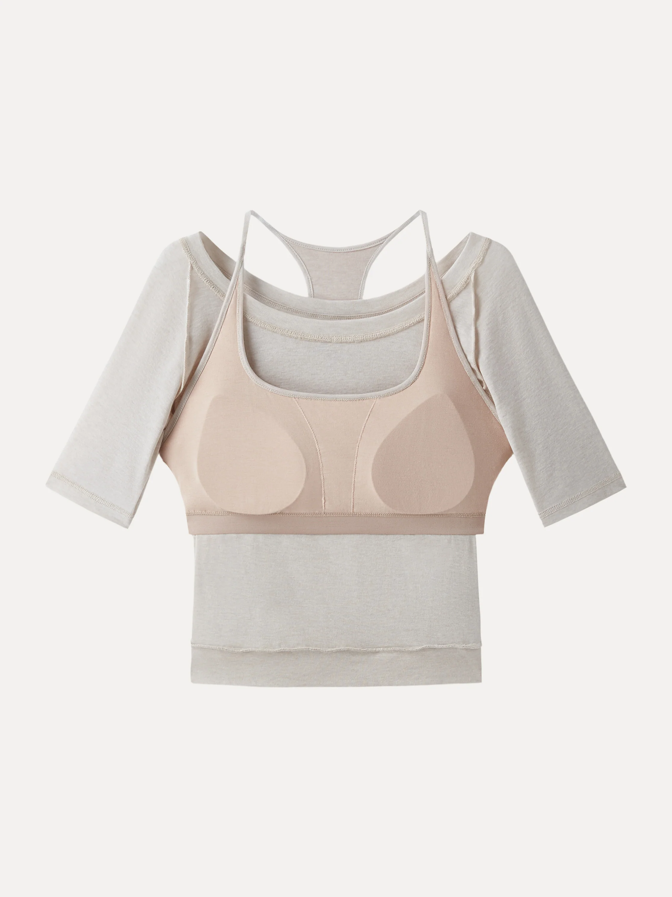 Lyocell Wool Boatneck 2-in-1 Brami Top