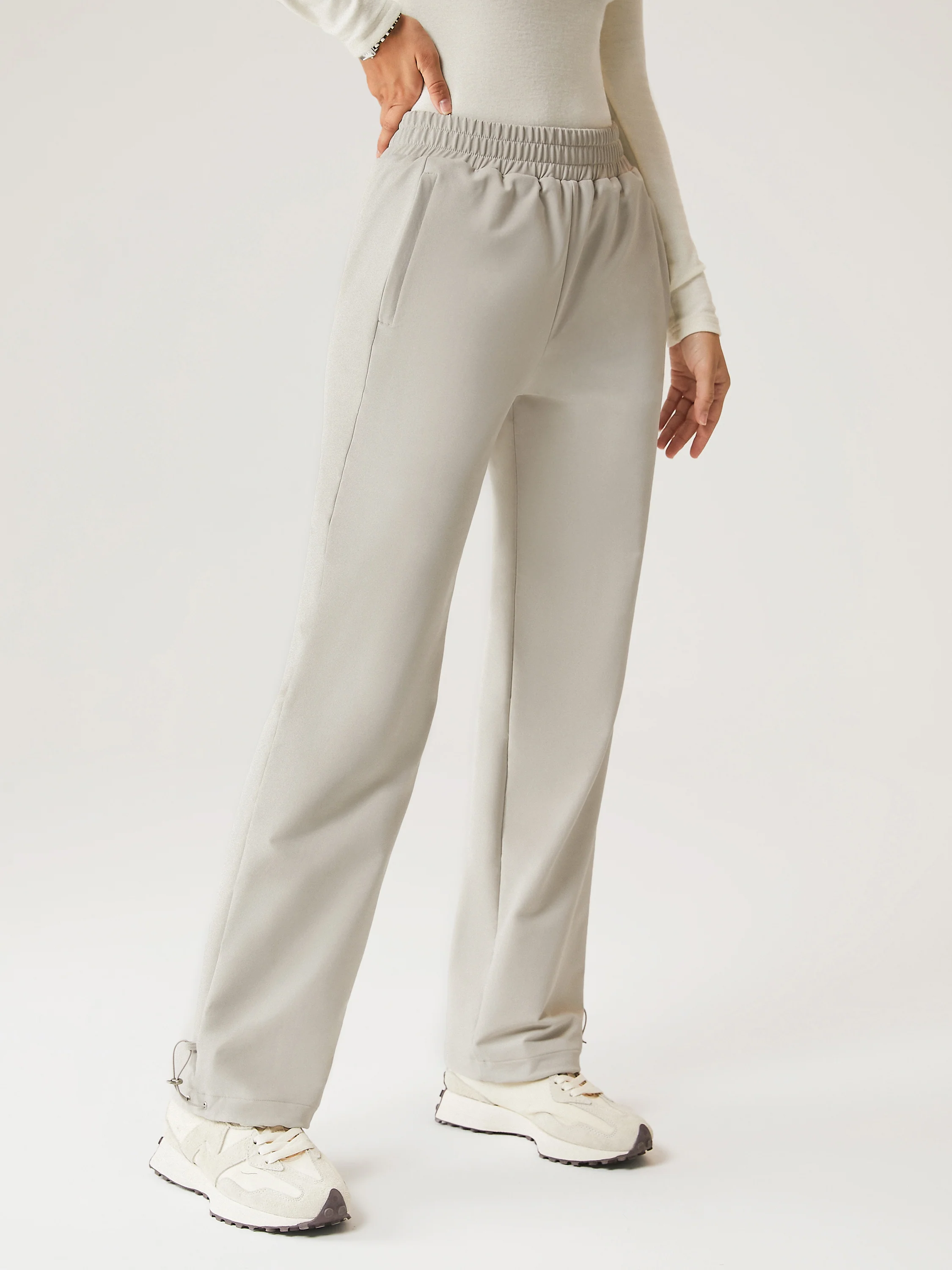 Waterproof Fleece-Lined Elastic Waist Trousers