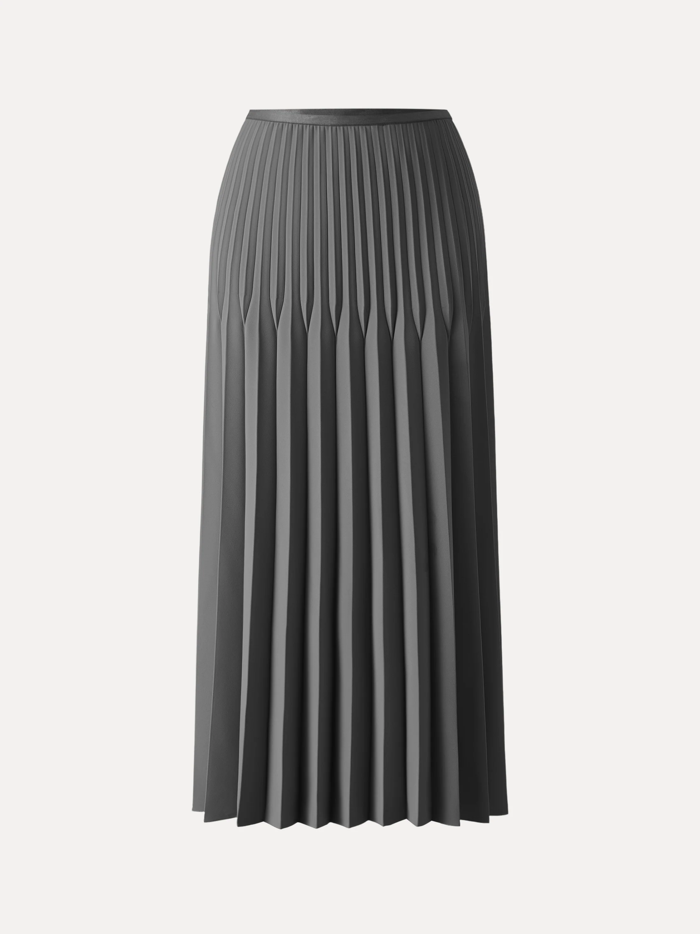 Twisted Pleated A-line Midi Skirt