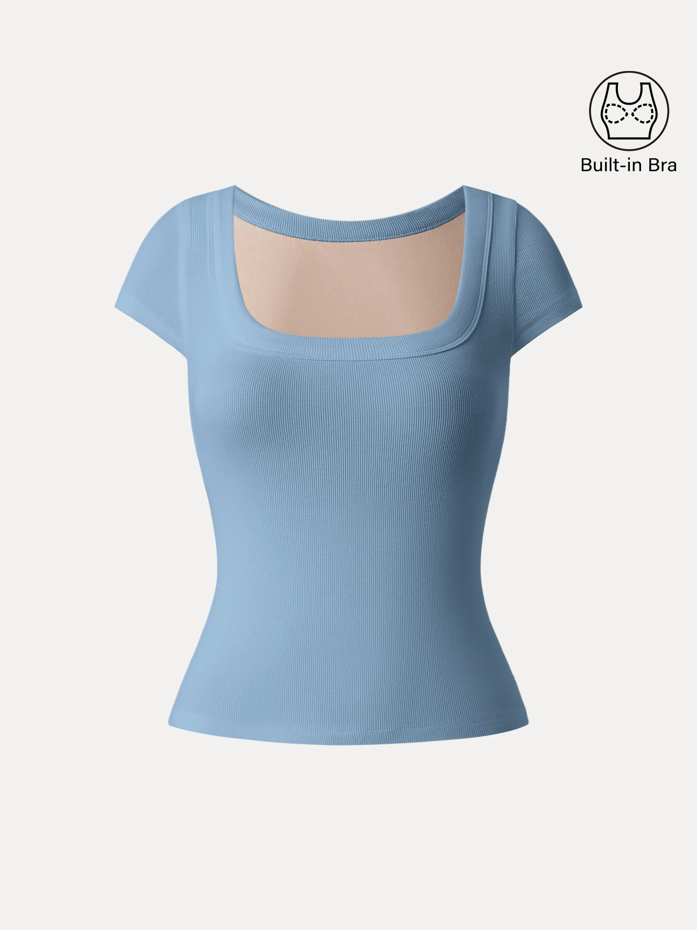 Stretchable Cotton Square Neck Cap Sleeve Bra