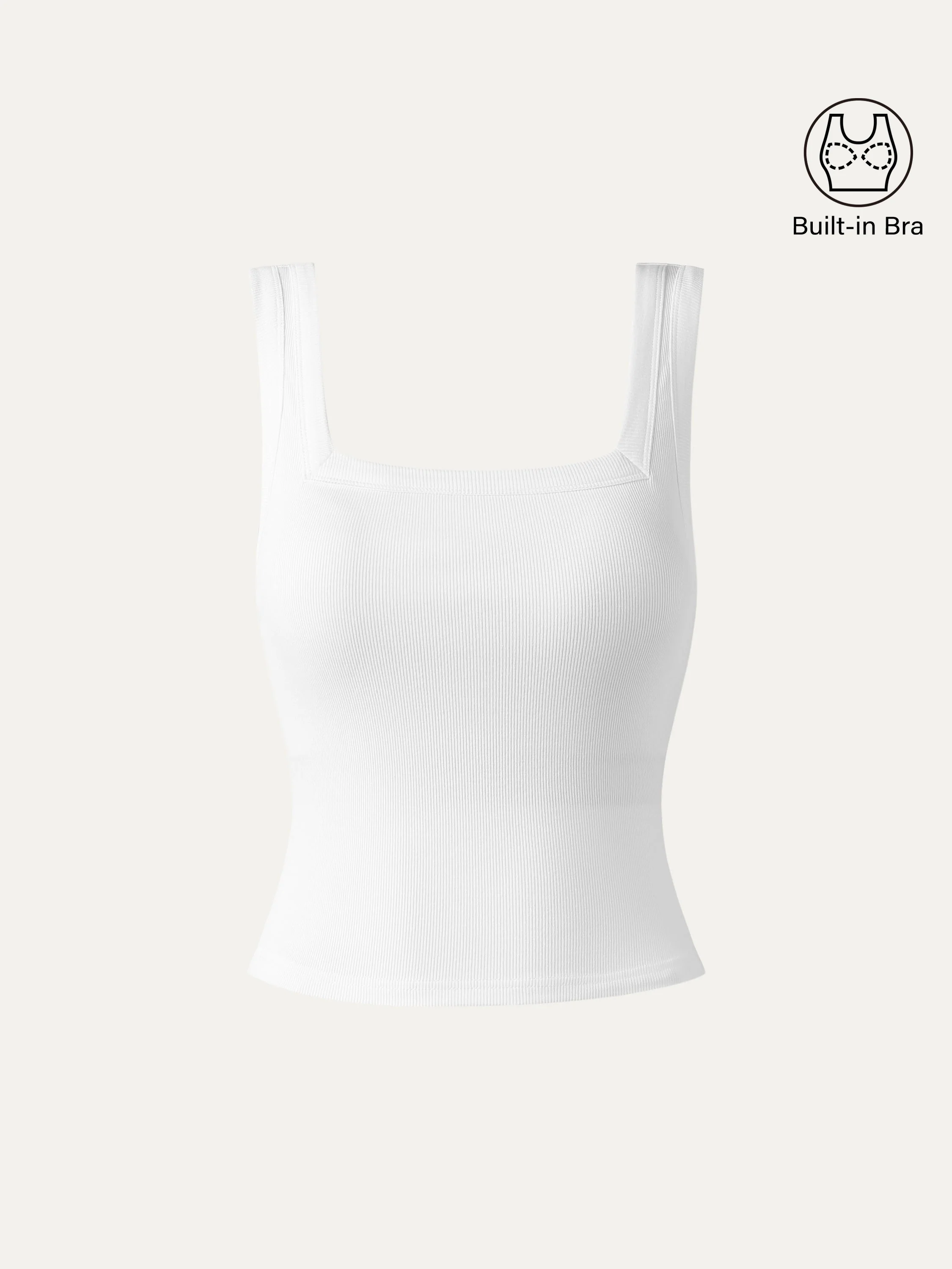 Slinky Square Open-Back Brami Tank Top