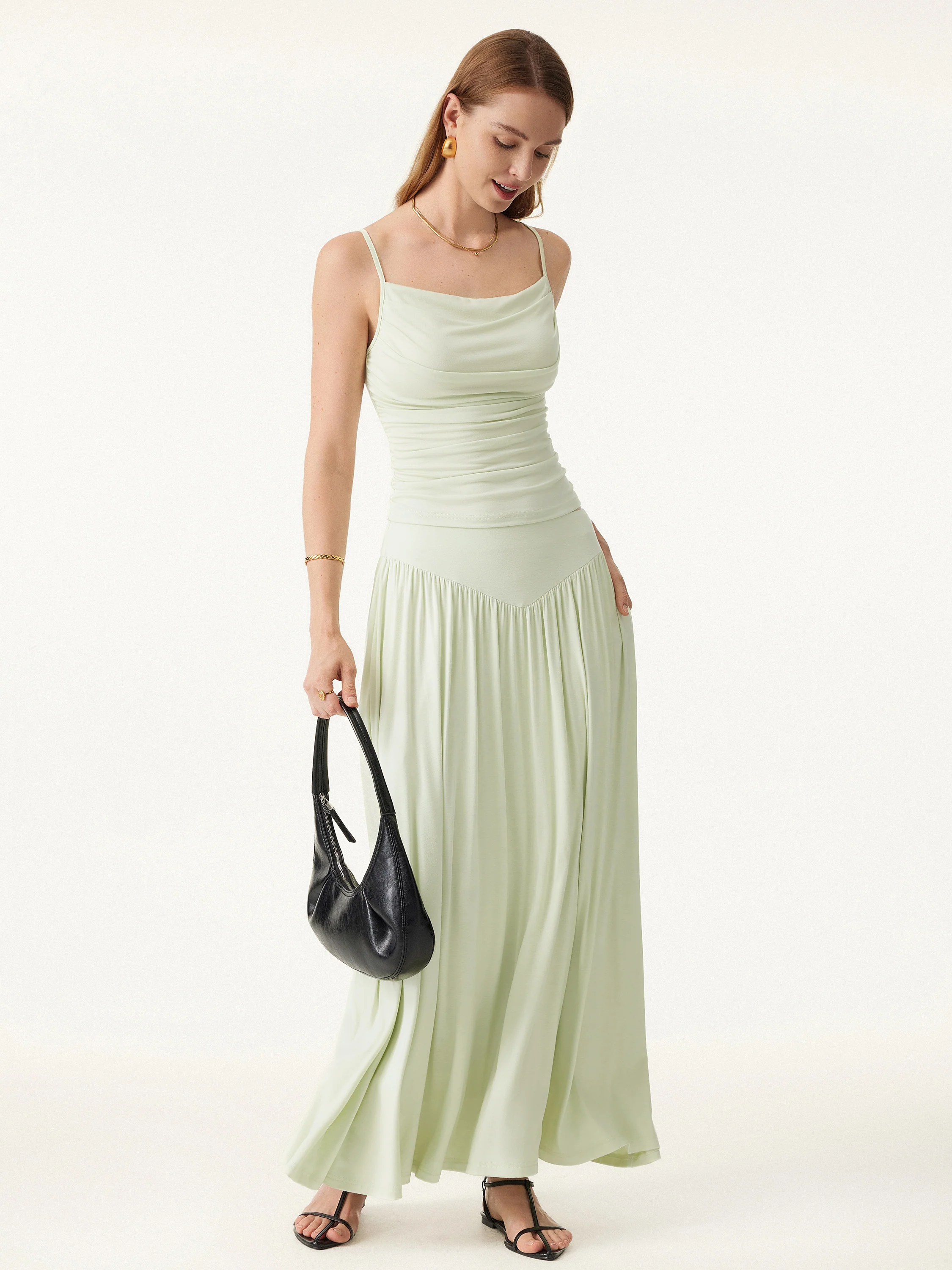 Adjustable Spaghetti Straps Side Ruched Breathable Bra