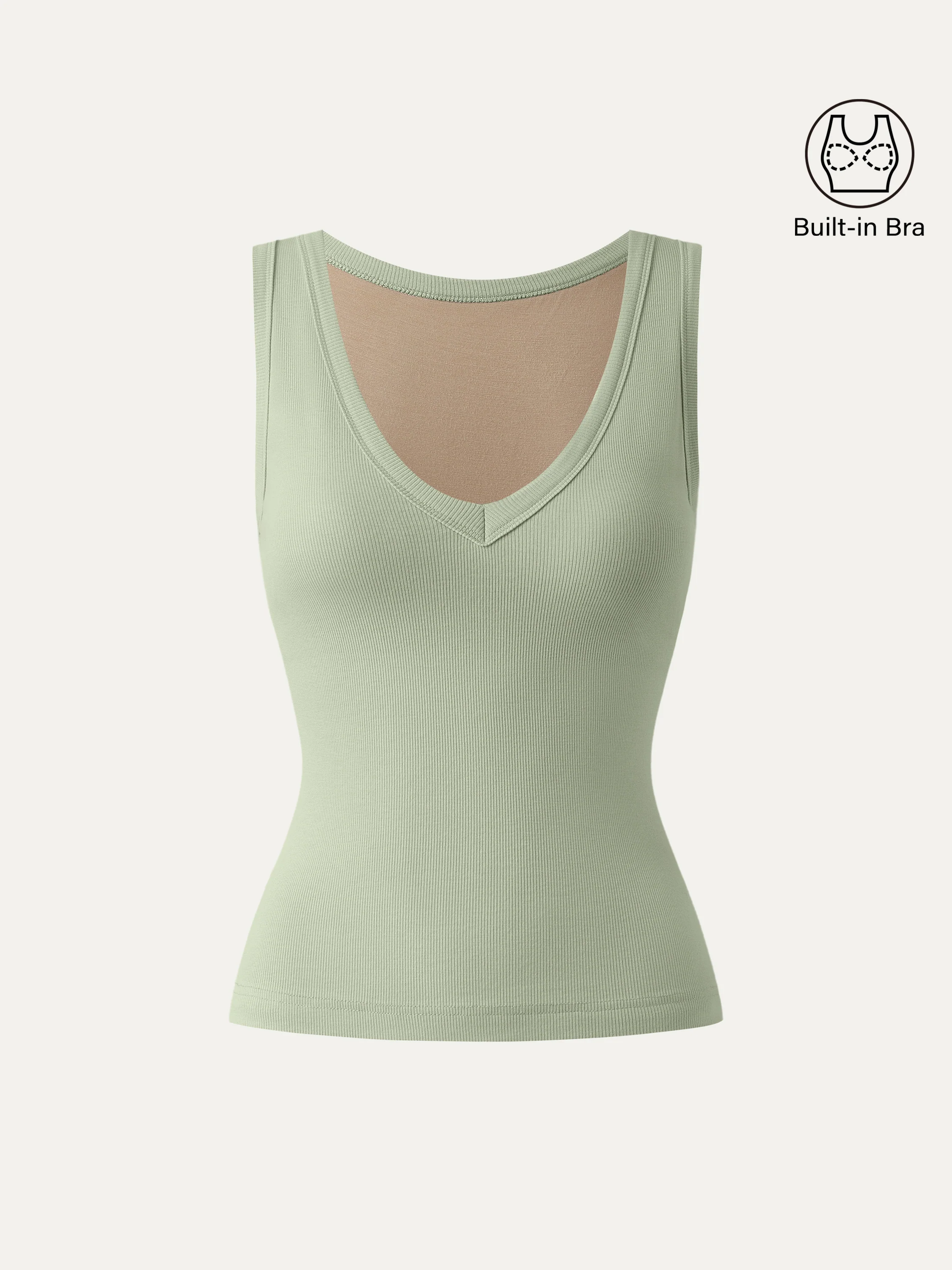 Stretchy V-neck Cotton Airy Tank Top