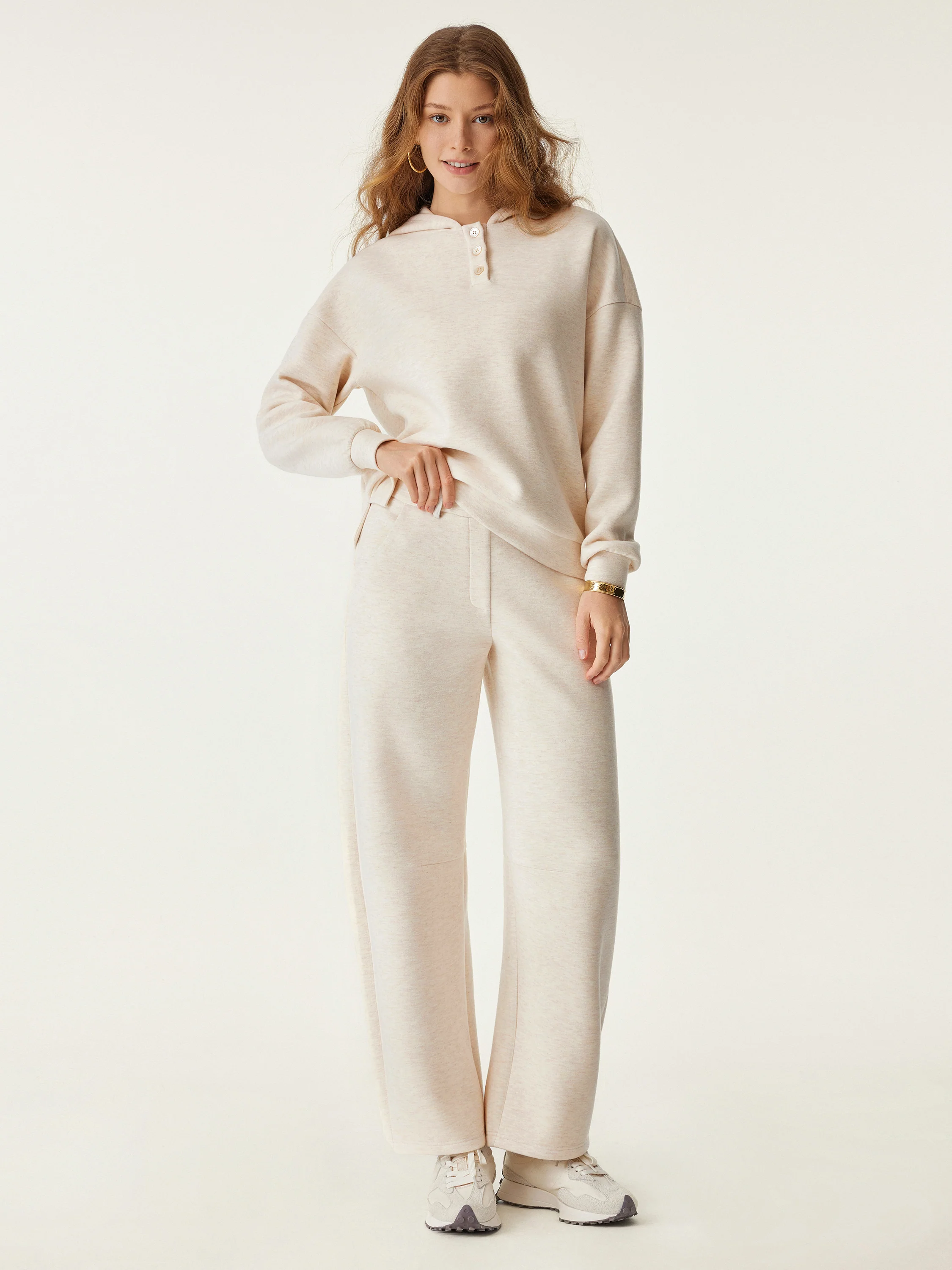 High Waisted Cozy Barrel Leg Pant