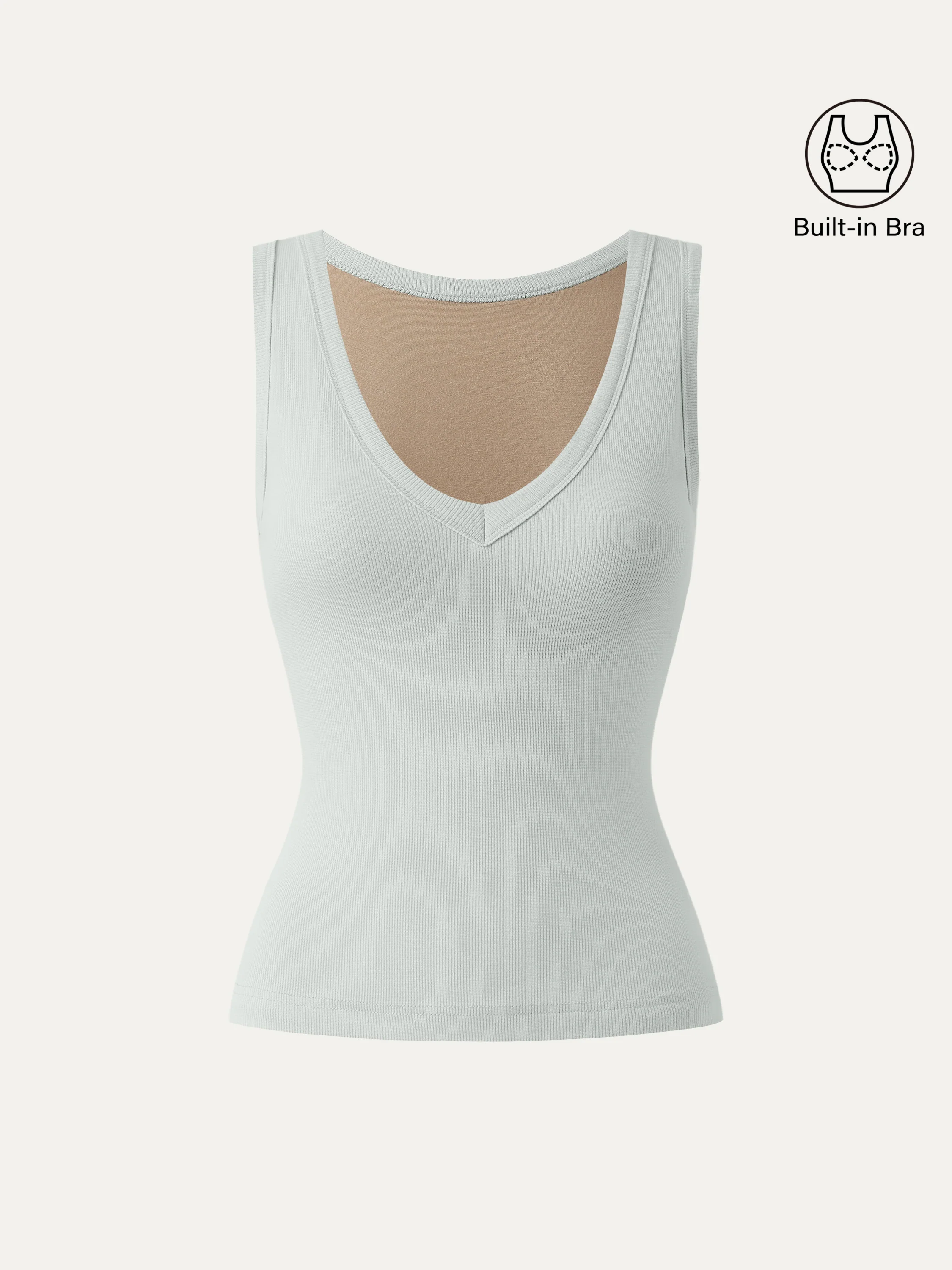 Stretchy V-neck Cotton Airy Tank Top