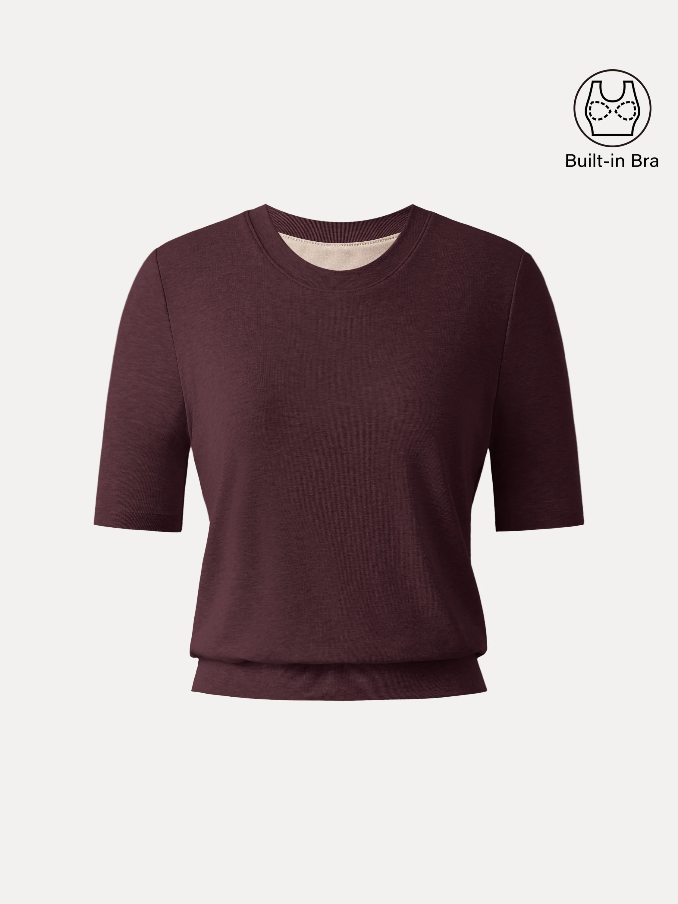 Lyocell Wool Crewneck Bra with Banded Hem