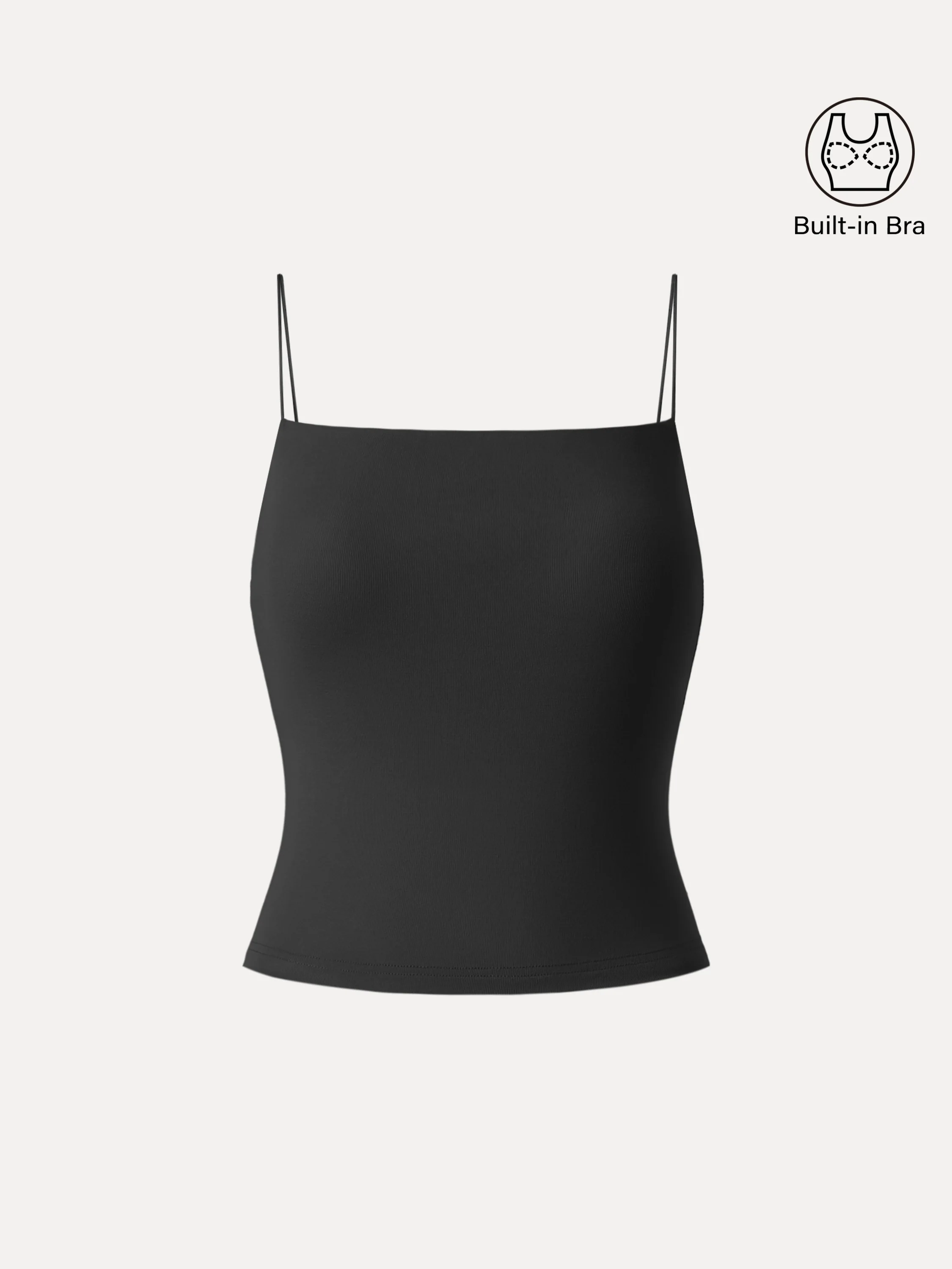 Spaghetti Strap Cropped Airy Bra