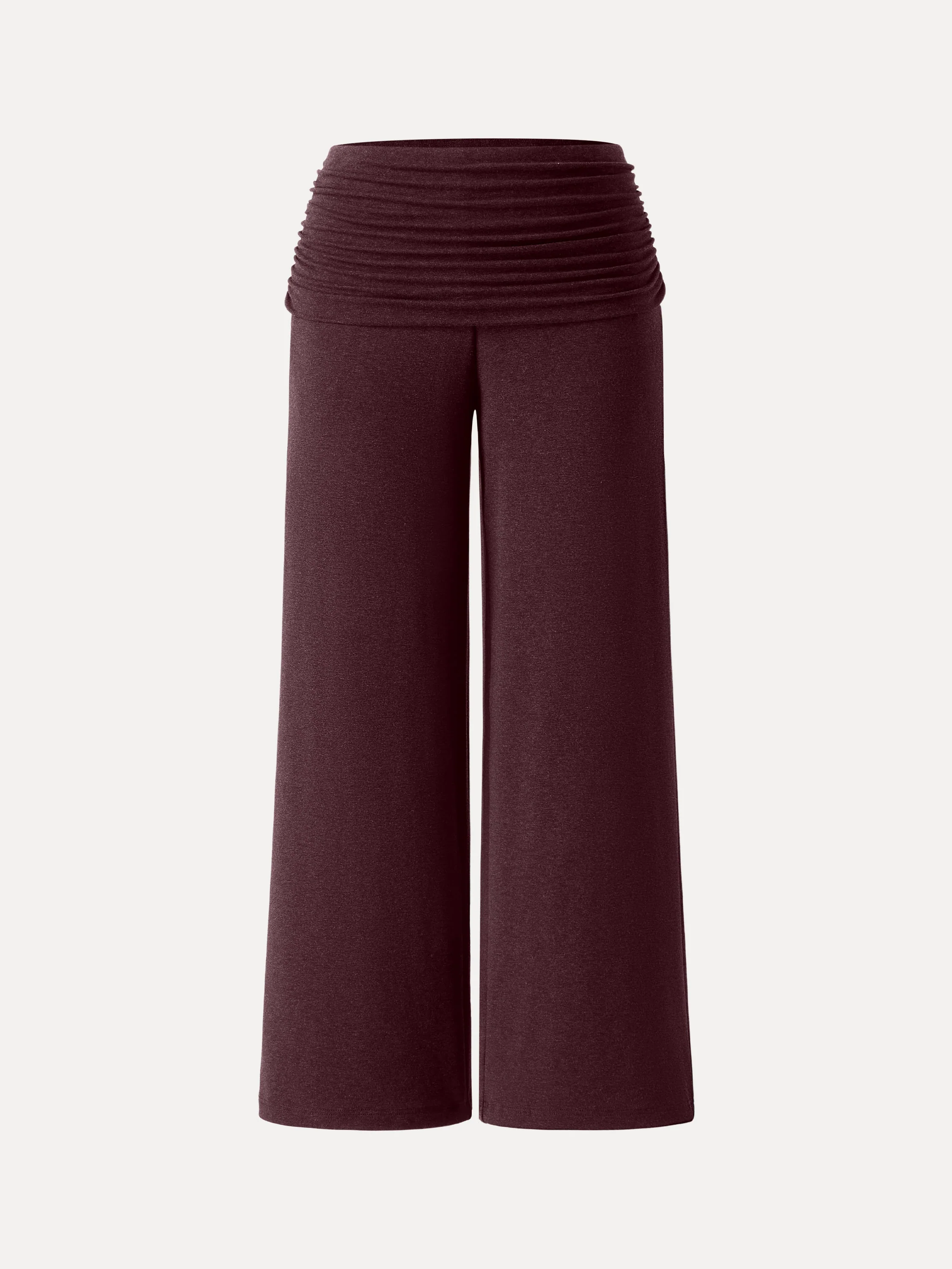 Non-itchy Wool Blend Drapey Wide-leg Pull-on Pants with Pockets