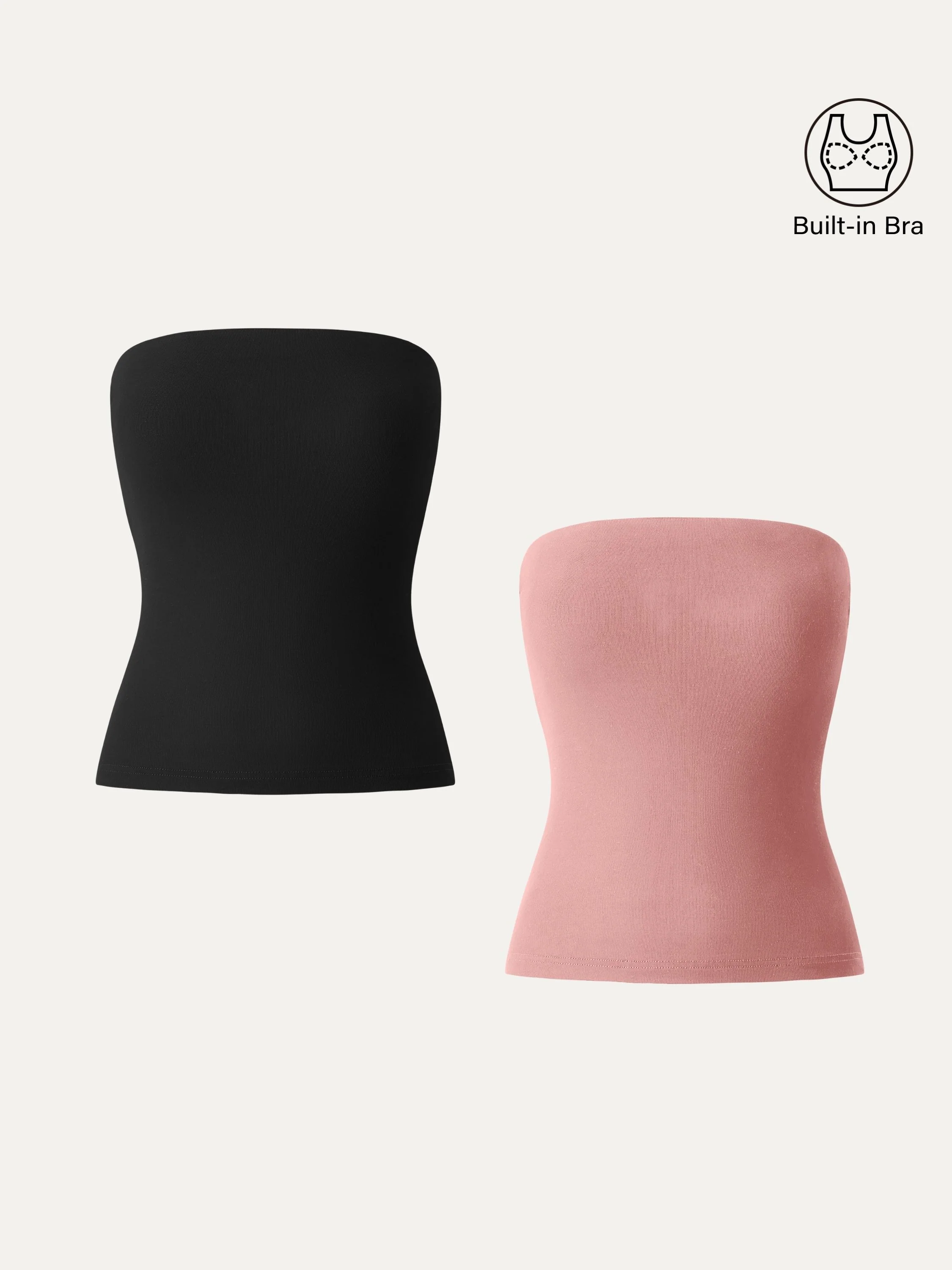 2Pcs Set Non-slip Essential Tube Brami Top