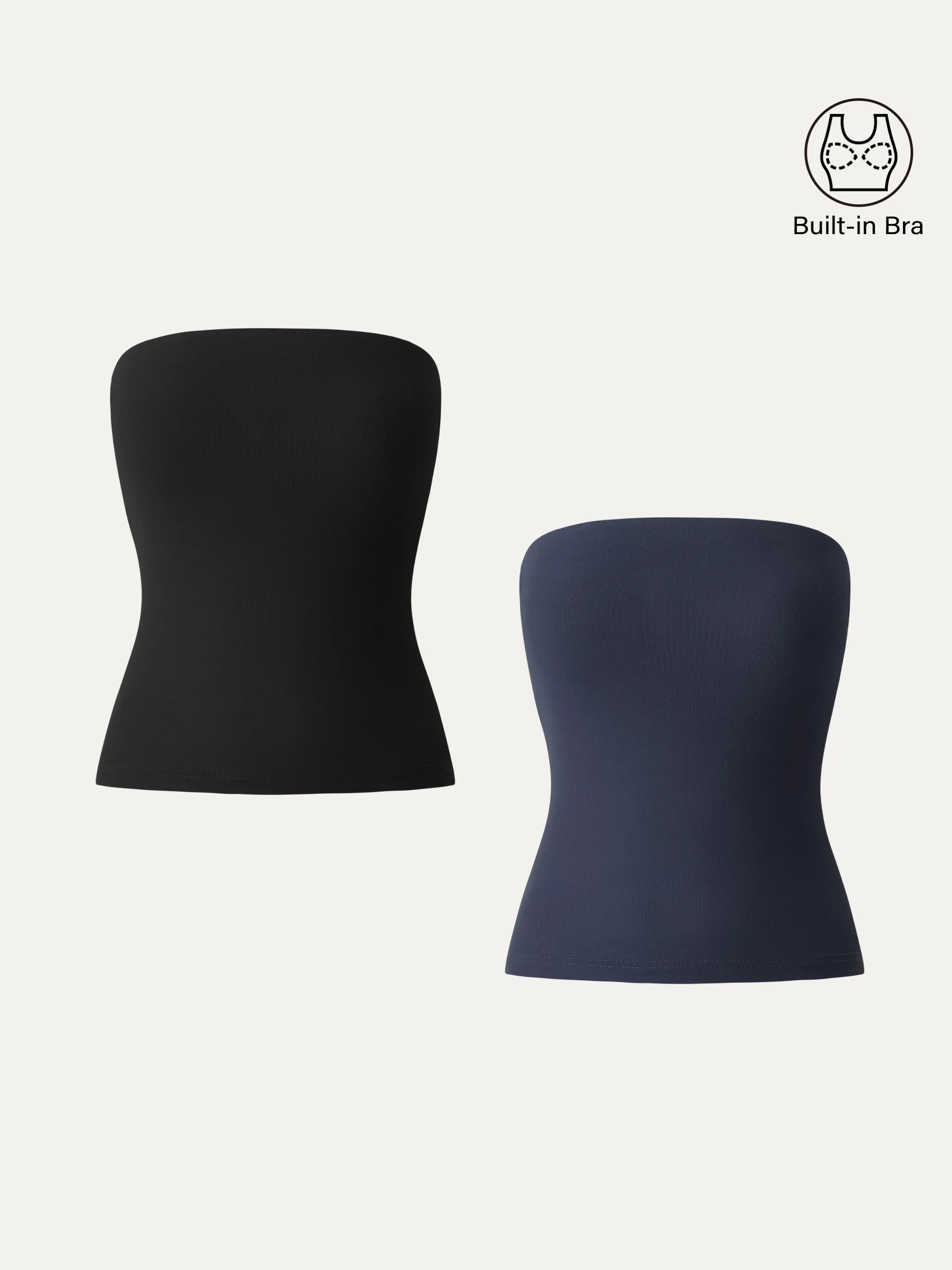 2Pcs Set Non-slip Essential Tube Brami Top