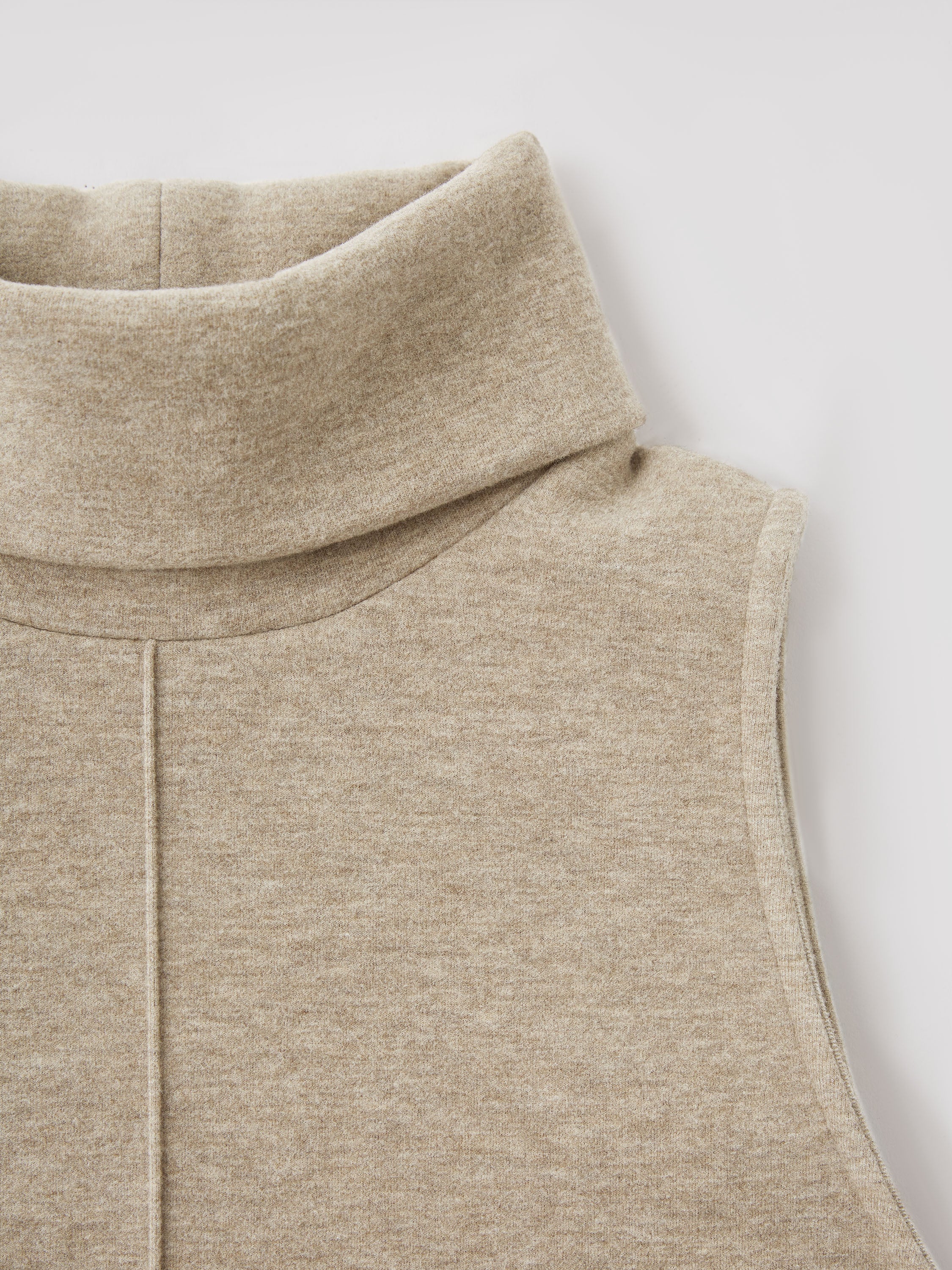 Turtleneck Split-Hem Top