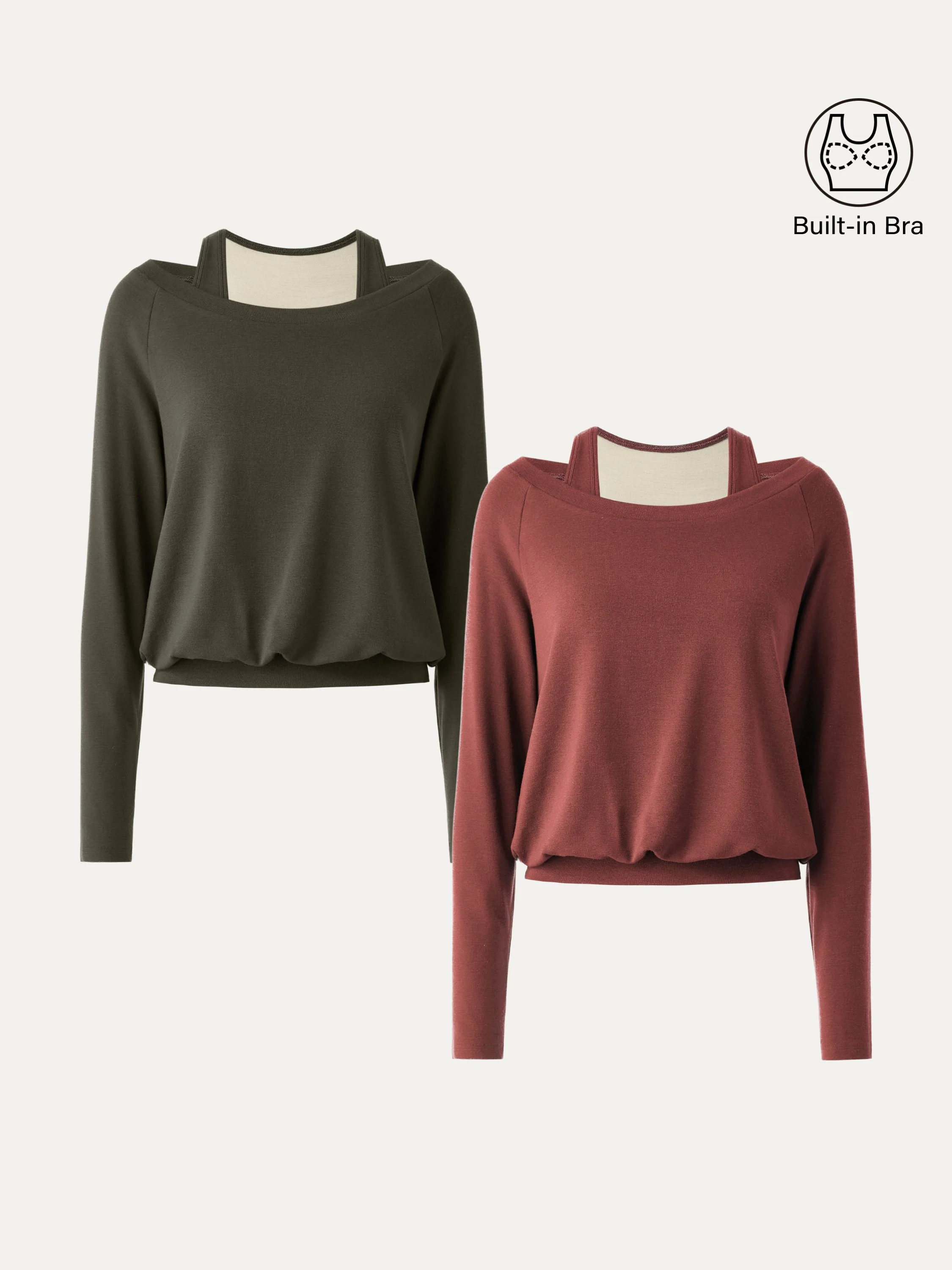 2-Piece Set Heat-Resistant Multi-Wear Layering Bra Top