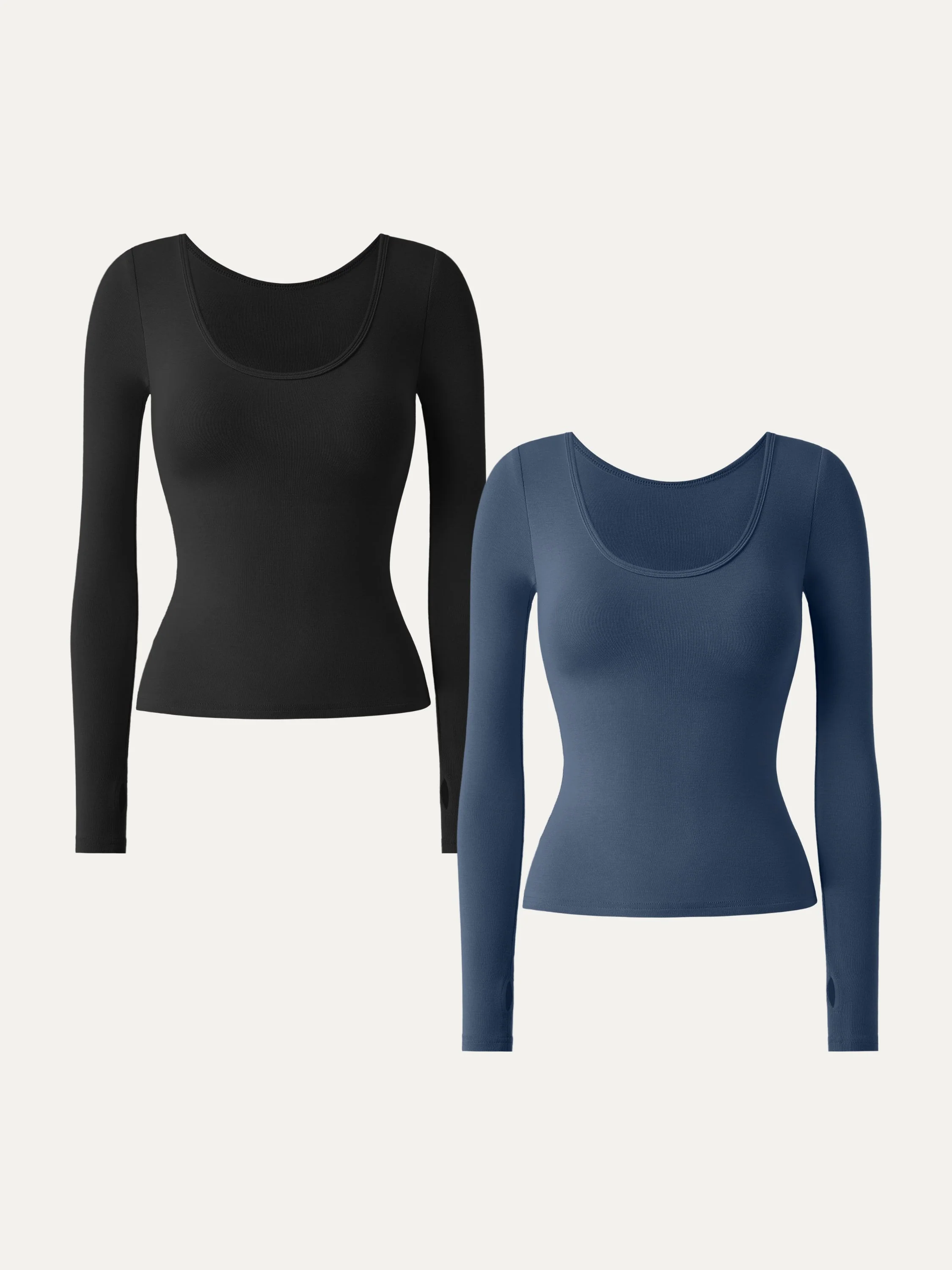 Lyocell Cashmere Multi-Wear Long Sleeve Top with Thumbholes