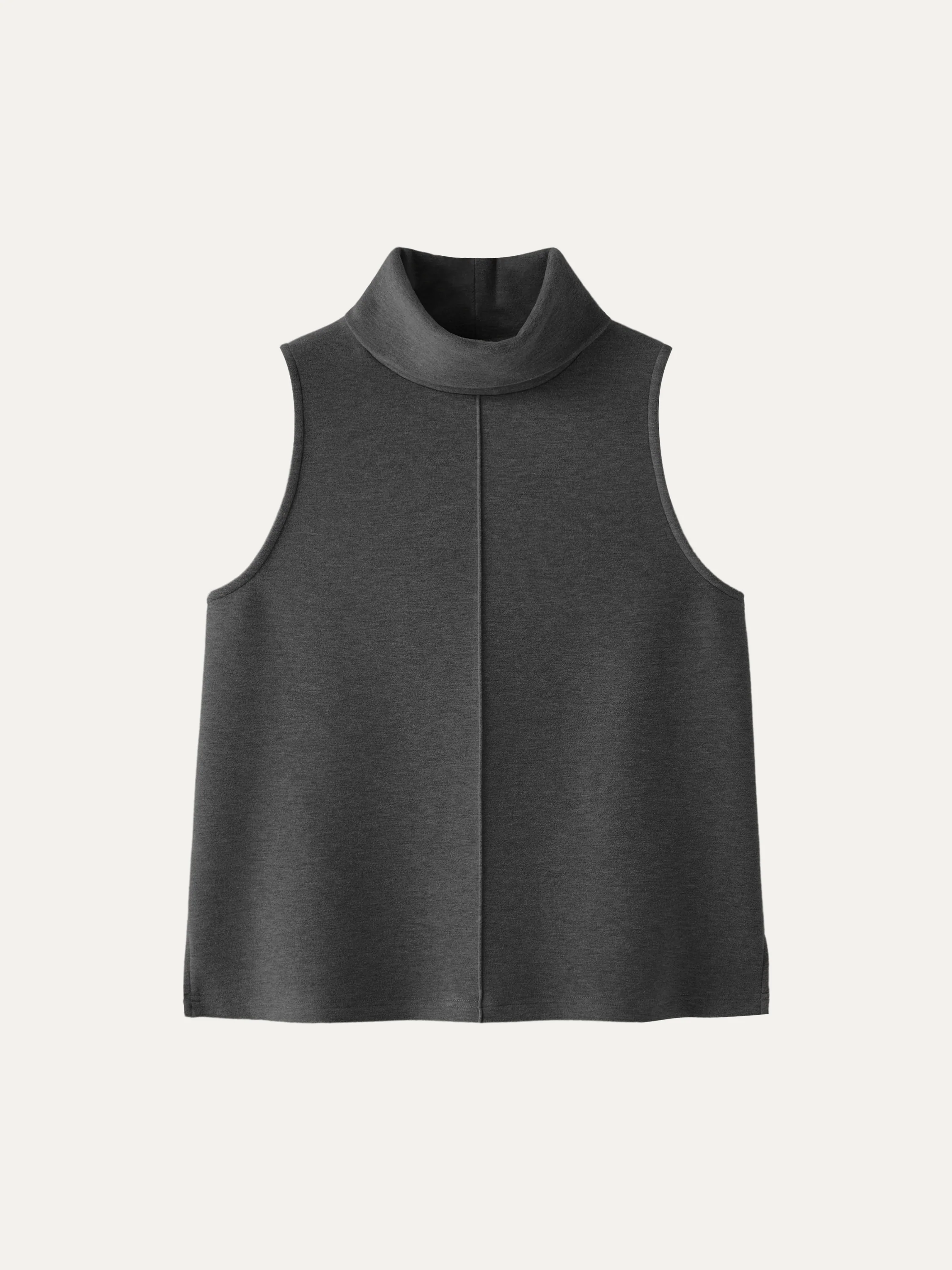 Turtleneck Split-Hem Top
