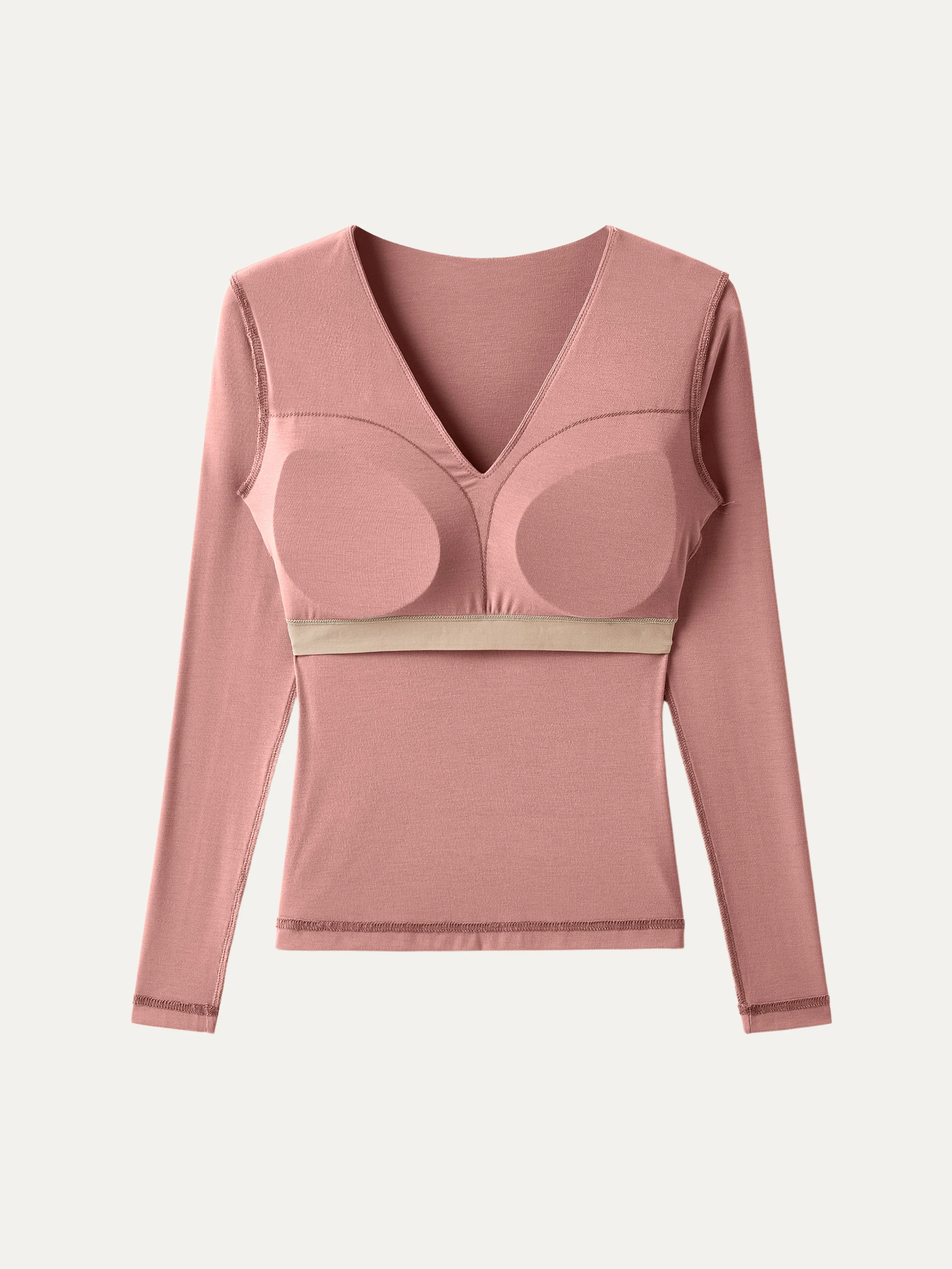 V-neck Long Sleeve Breathable Bra