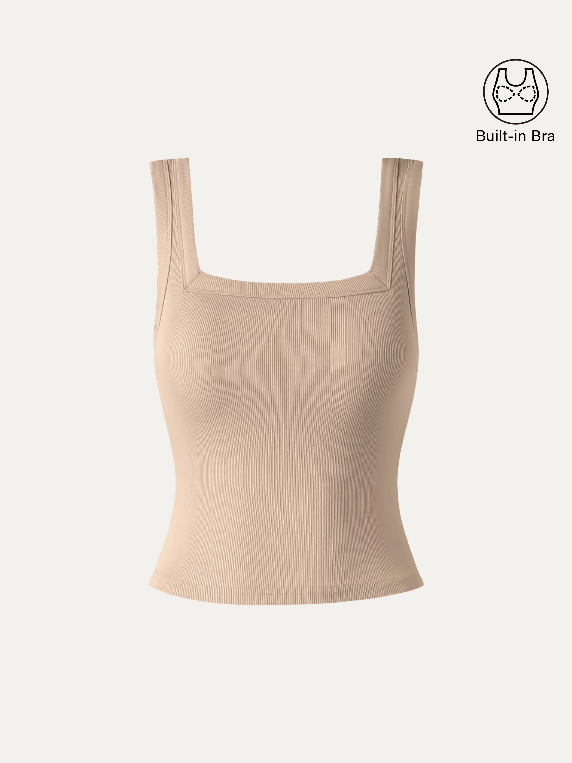 Slinky Square Open-Back Brami Tank Top