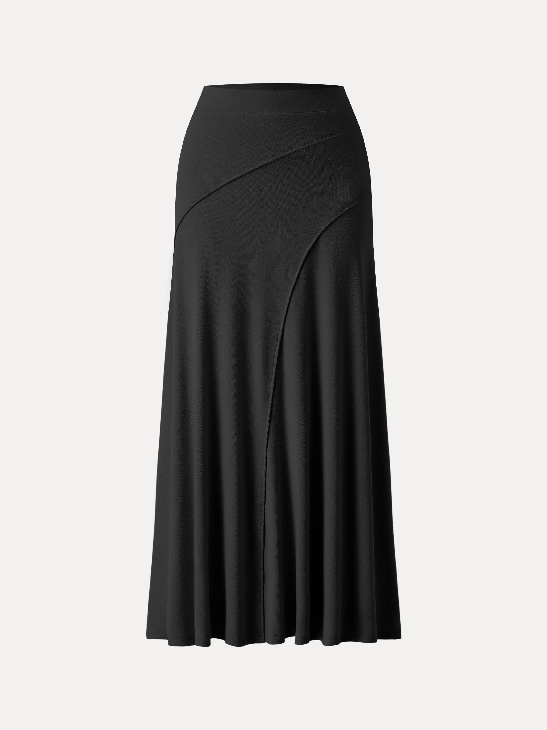 Mid Rise Pull-on Flared Maxi Skirt