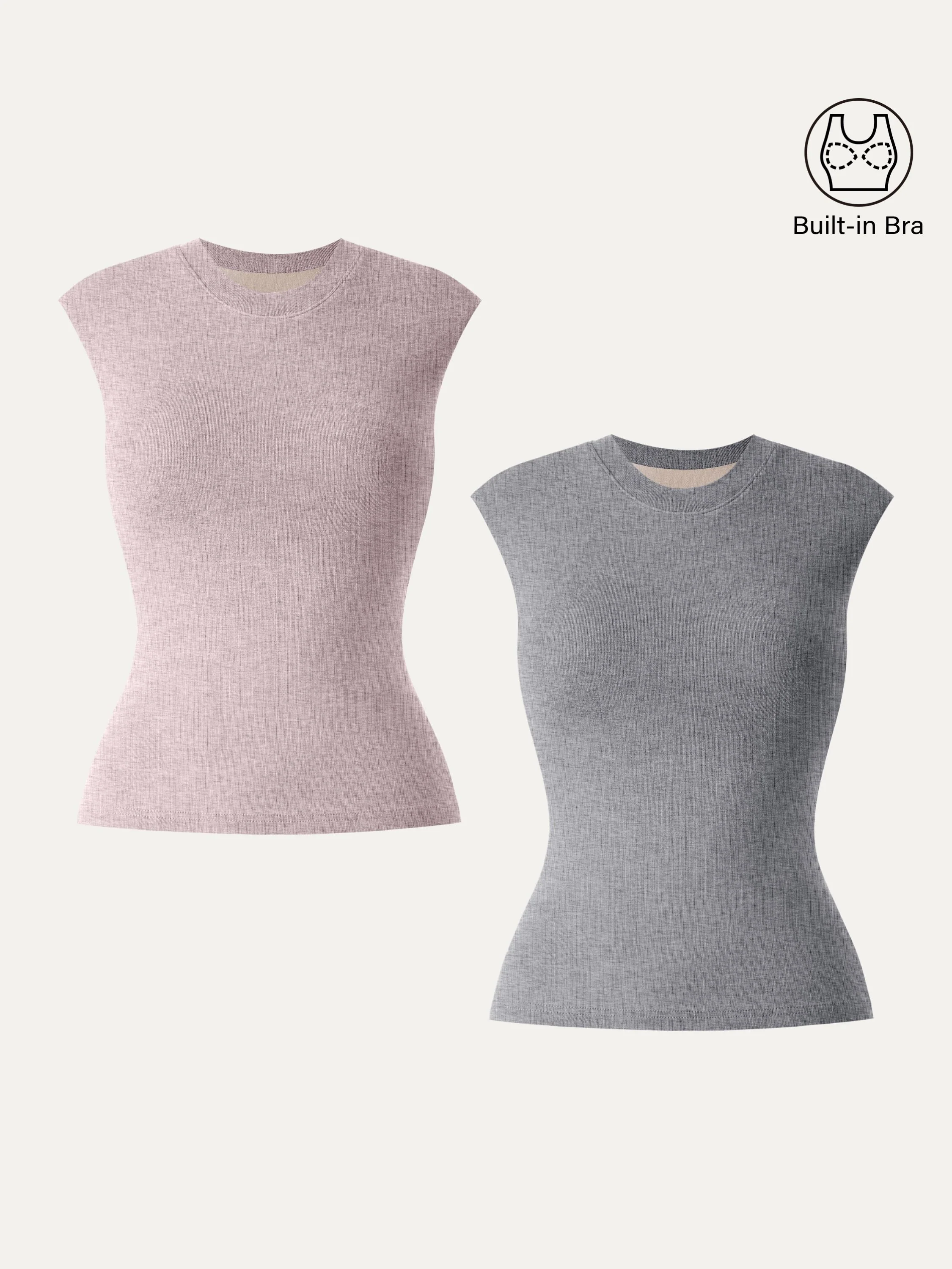 Lyocell Cashmere Crew Neck Wide Shoulder Bralette