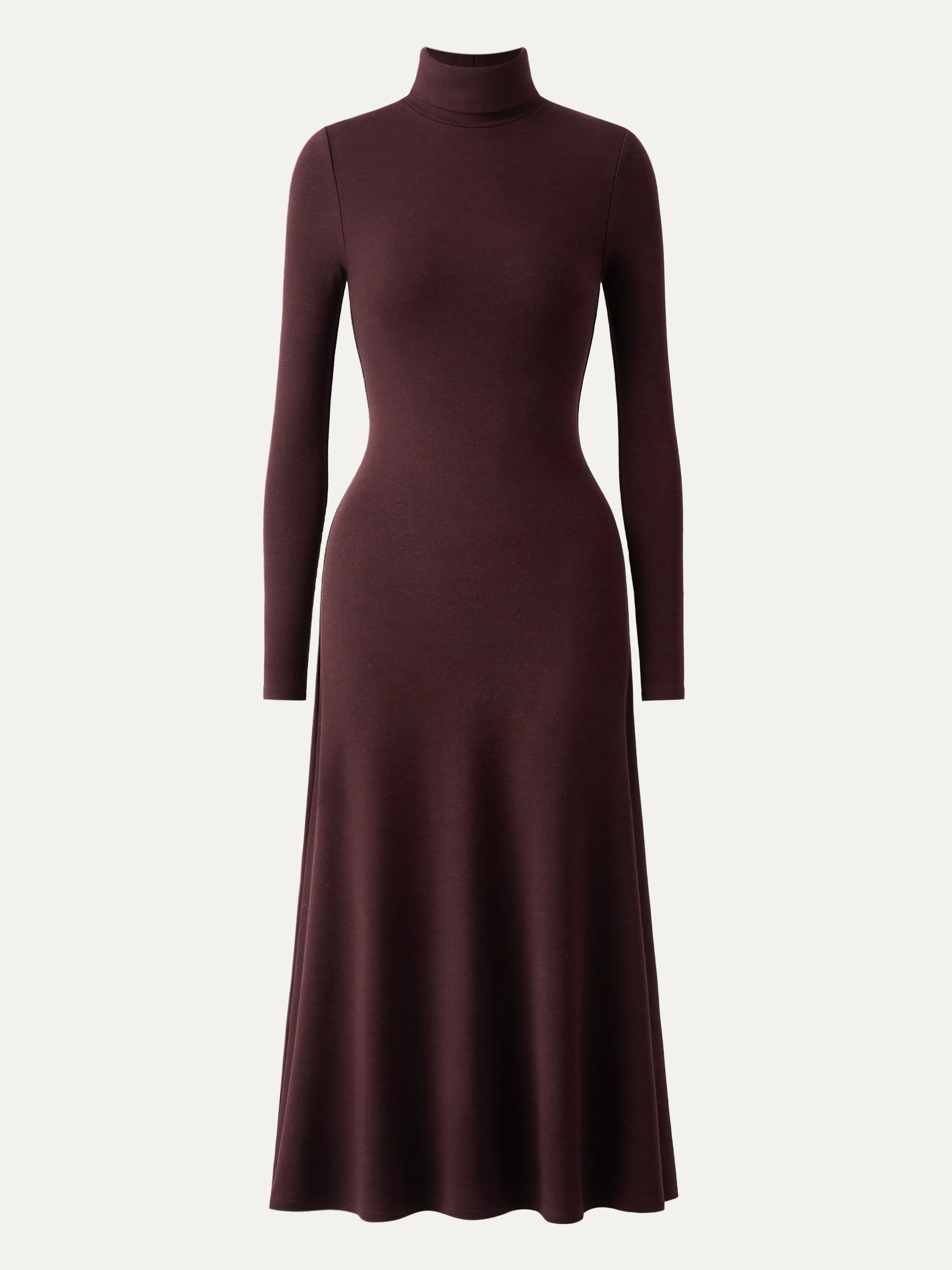 Heated Turtleneck Midi Dress